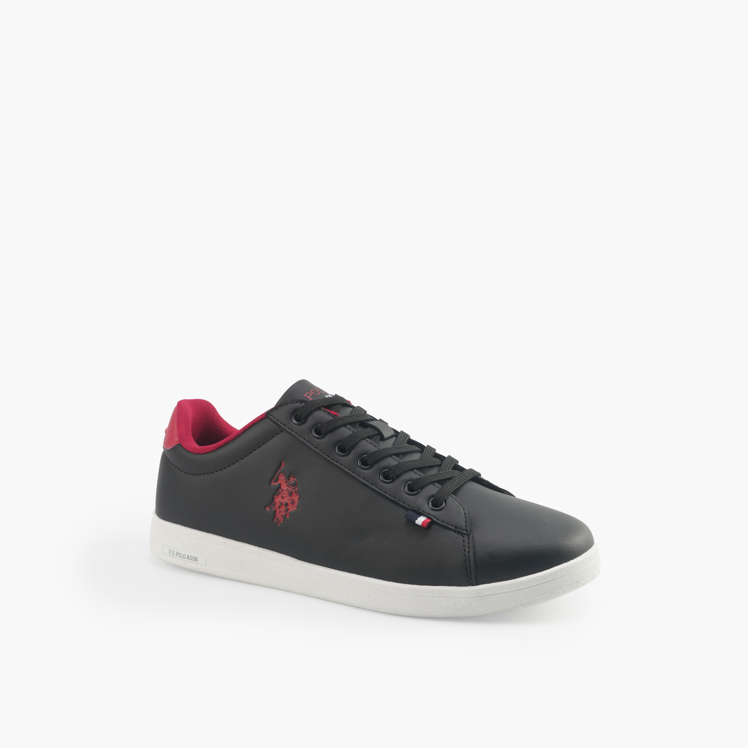 حذاء سنيكرز برباط إغلاق وطبعات شعار للرجال من يو إس بولو-men-shoes-sneakers-image-1