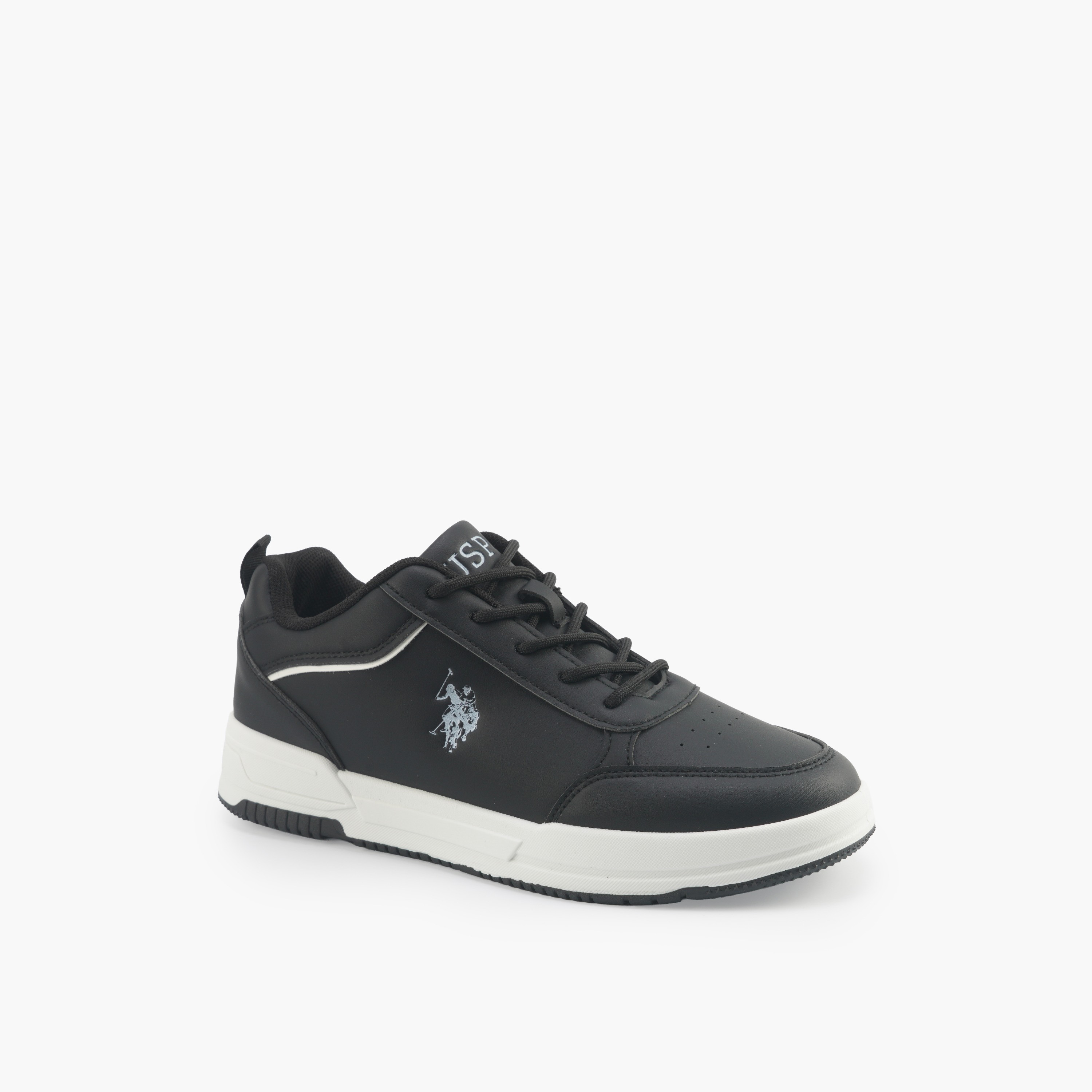 حذاء سنيكرز برباط إغلاق وطبعات شعار للرجال من يو إس بولو-men-shoes-sneakers-image-1