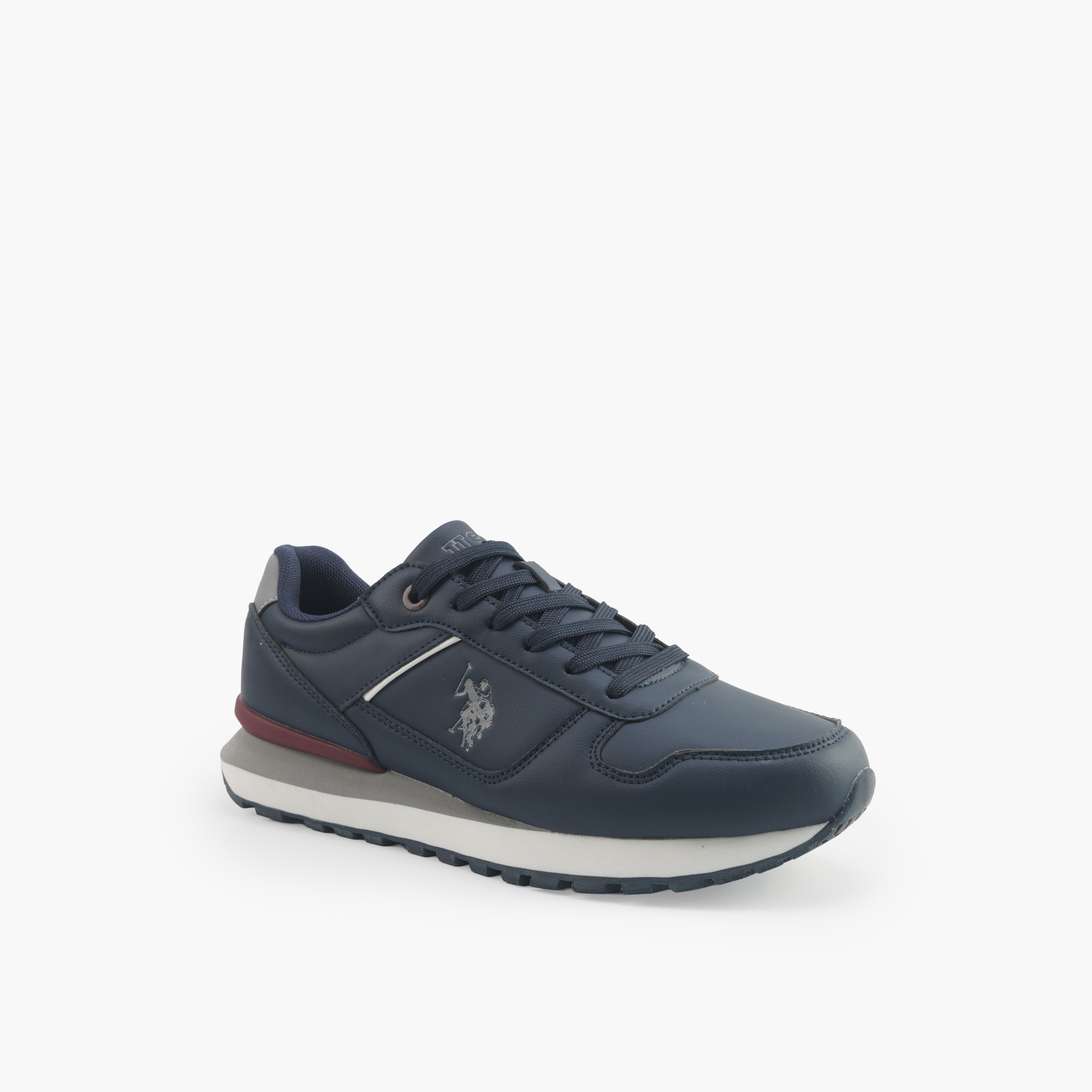حذاء سنيكرز برباط إغلاق وطبعات شعار للرجال من يو اس بولو-men-shoes-sneakers-image-1