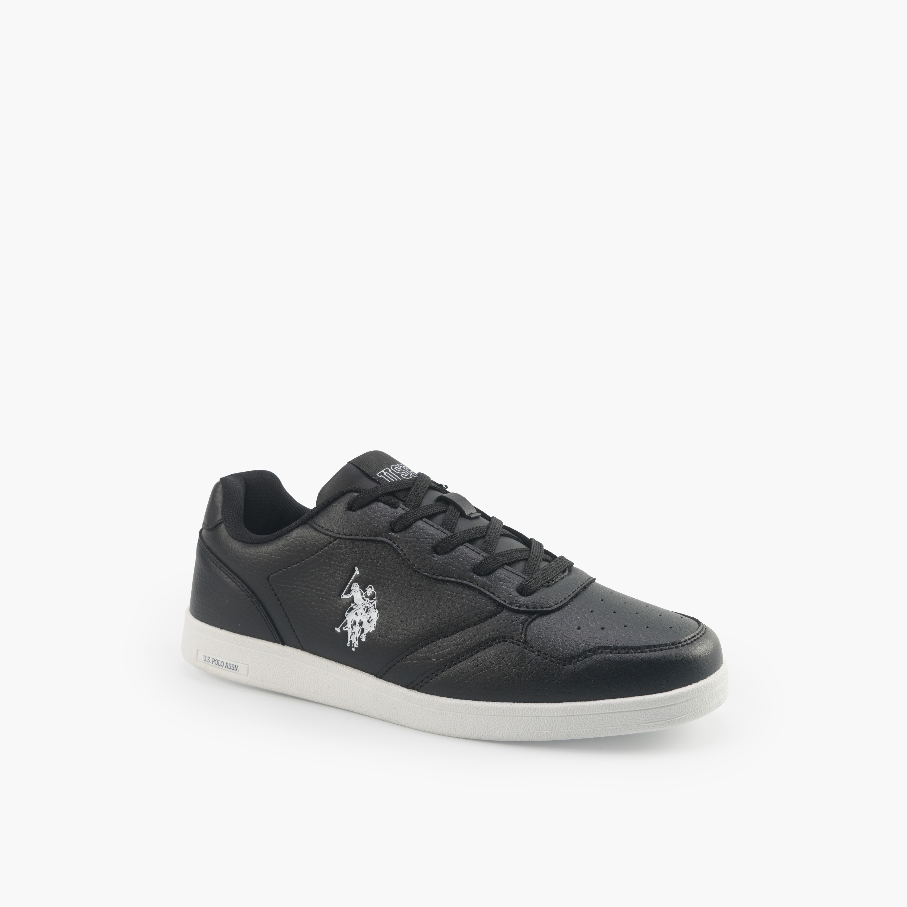 حذاء سنيكرز كاحل برباط وطبعات شعار للنساء من يو أس بولو أسن-women-shoes-sneakers-image-1