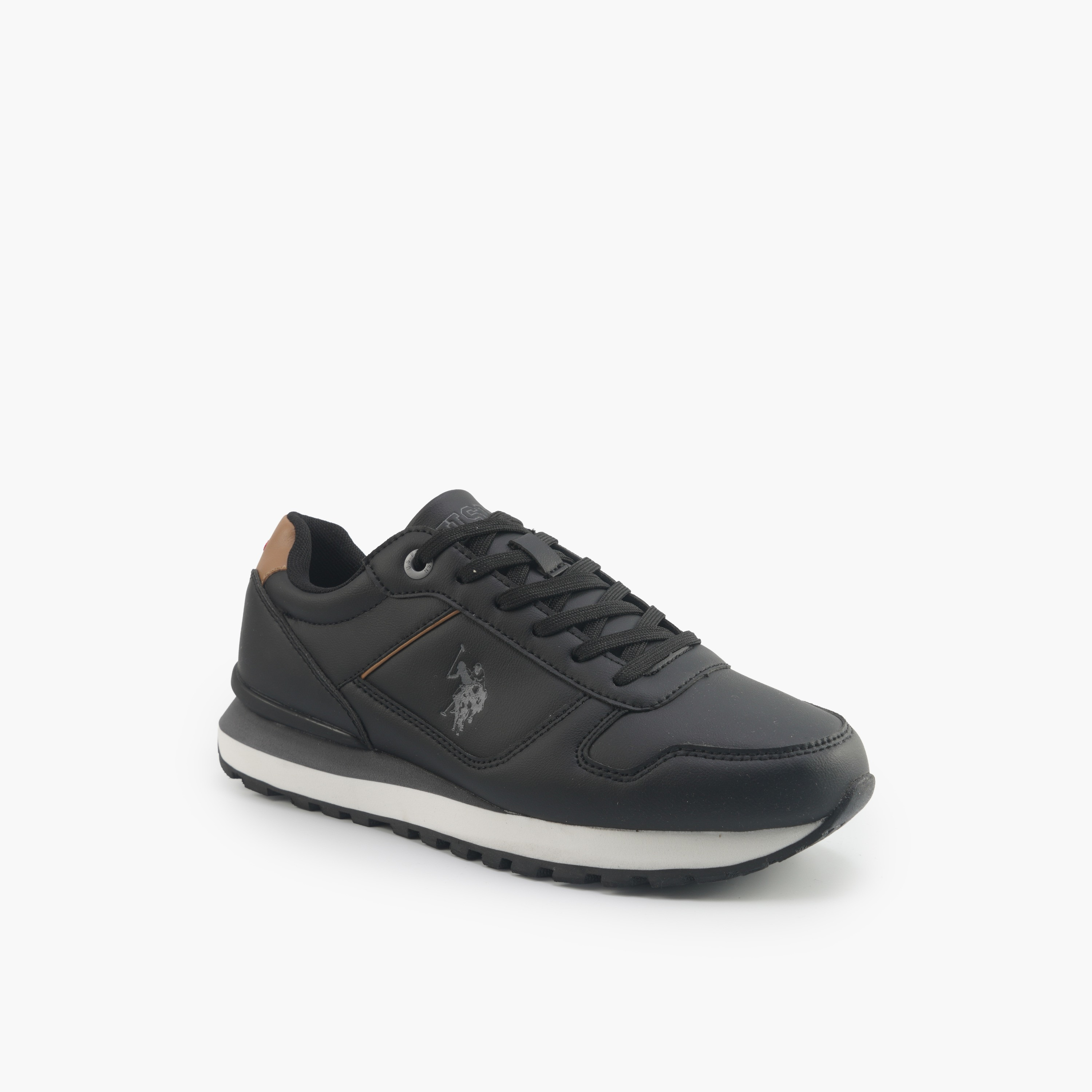 حذاء سنيكرز بطول الكاحل ورباط إغلاق وطبعات شعار للرجال من يو إس بولو أسن-men-shoes-sneakers-image-1