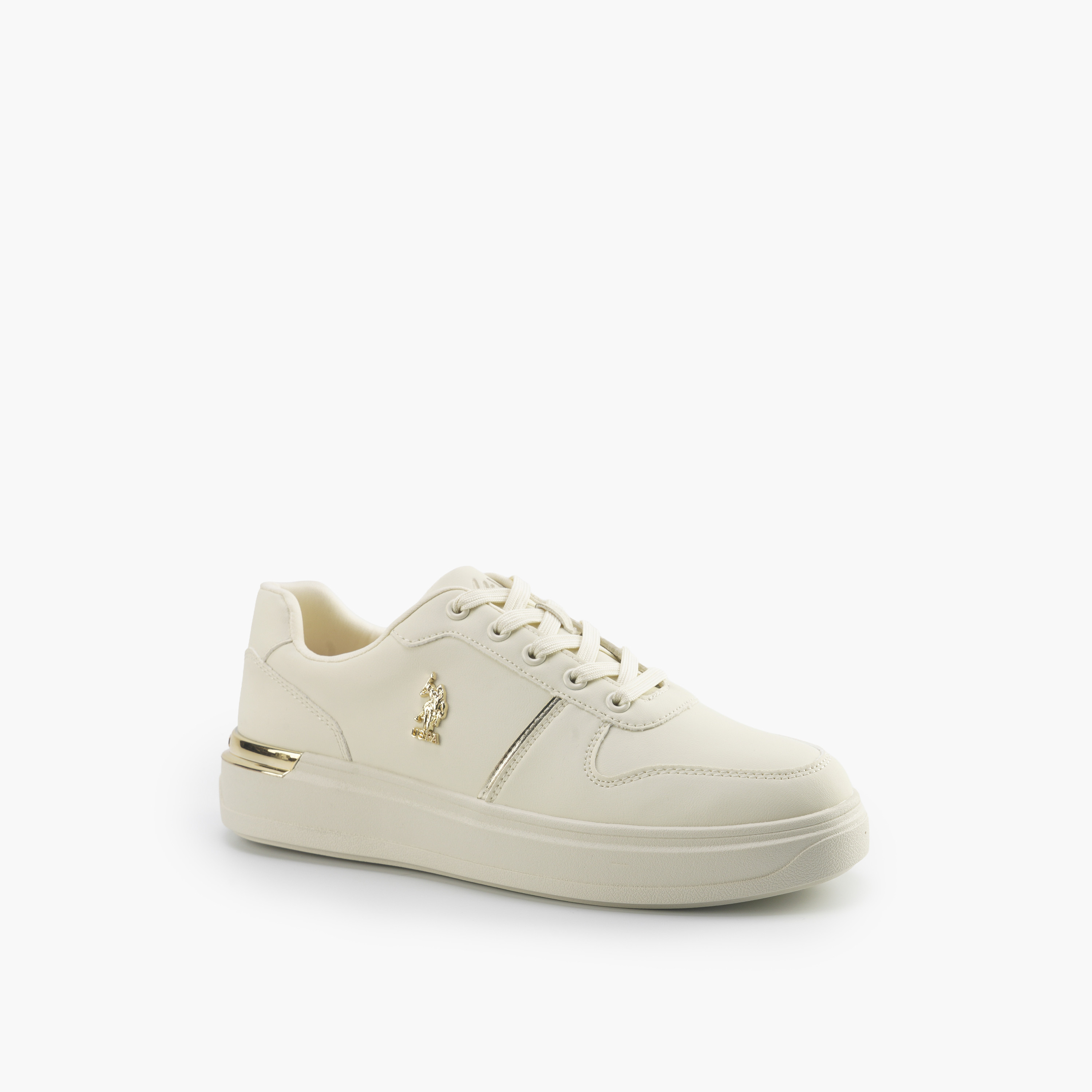 حذاء سنيكرز برباط إغلاق وزينة شعار للنساء من يو إس بولو أسن-women-shoes-sneakers-image-1
