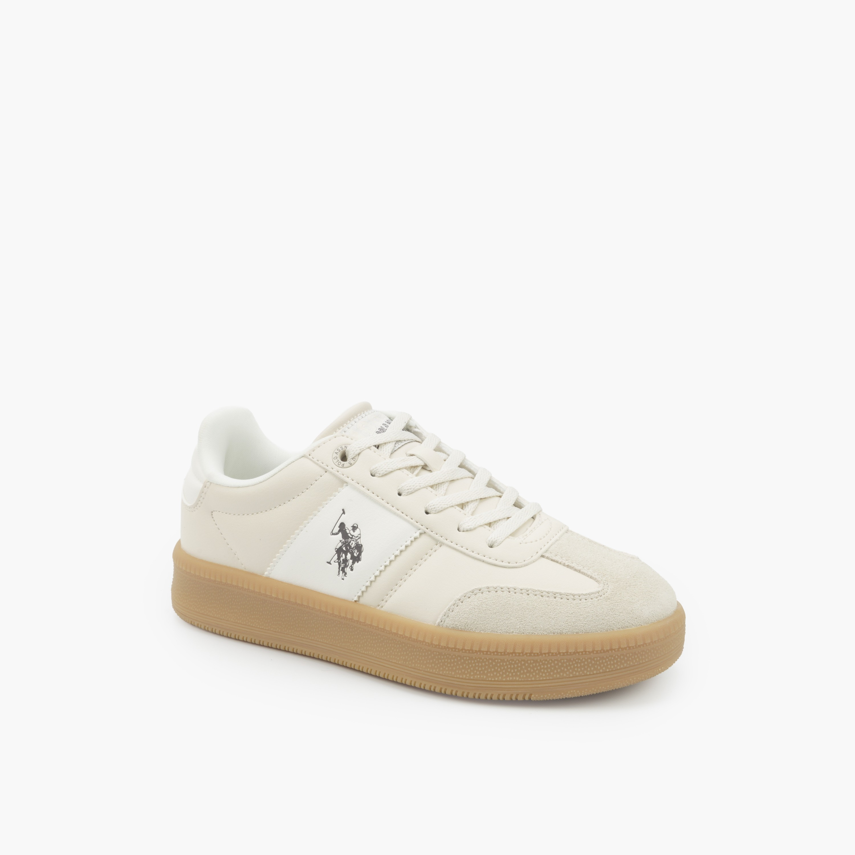U.S. Polo Assn Women Panelled Lace-Up Ankle Sneakers-women-shoes-sneakers-image-1