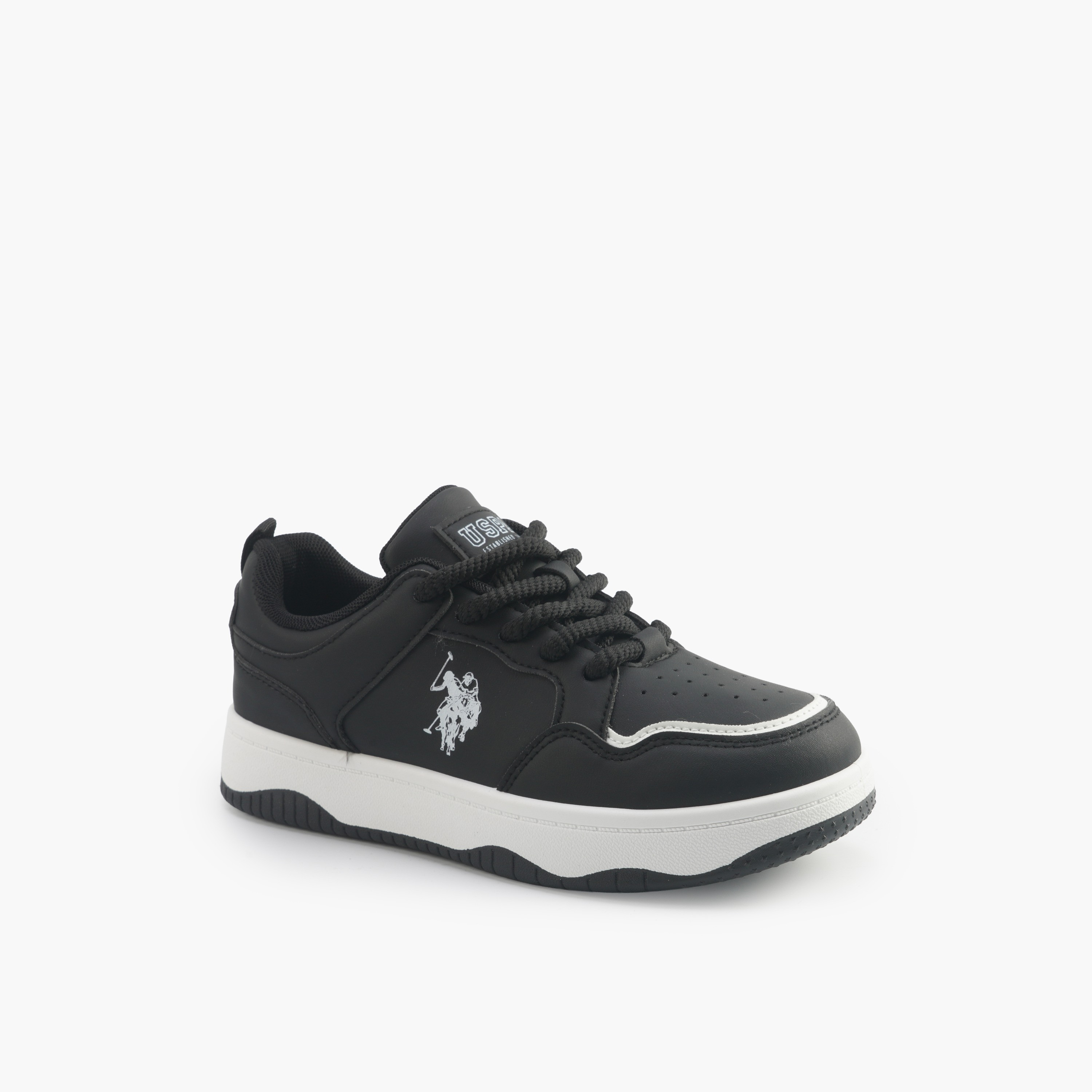 حذاء سنيكرز بطول الكاحل ورباط إغلاق للنساء من يو إس بولو أسن-women-shoes-sneakers-image-1