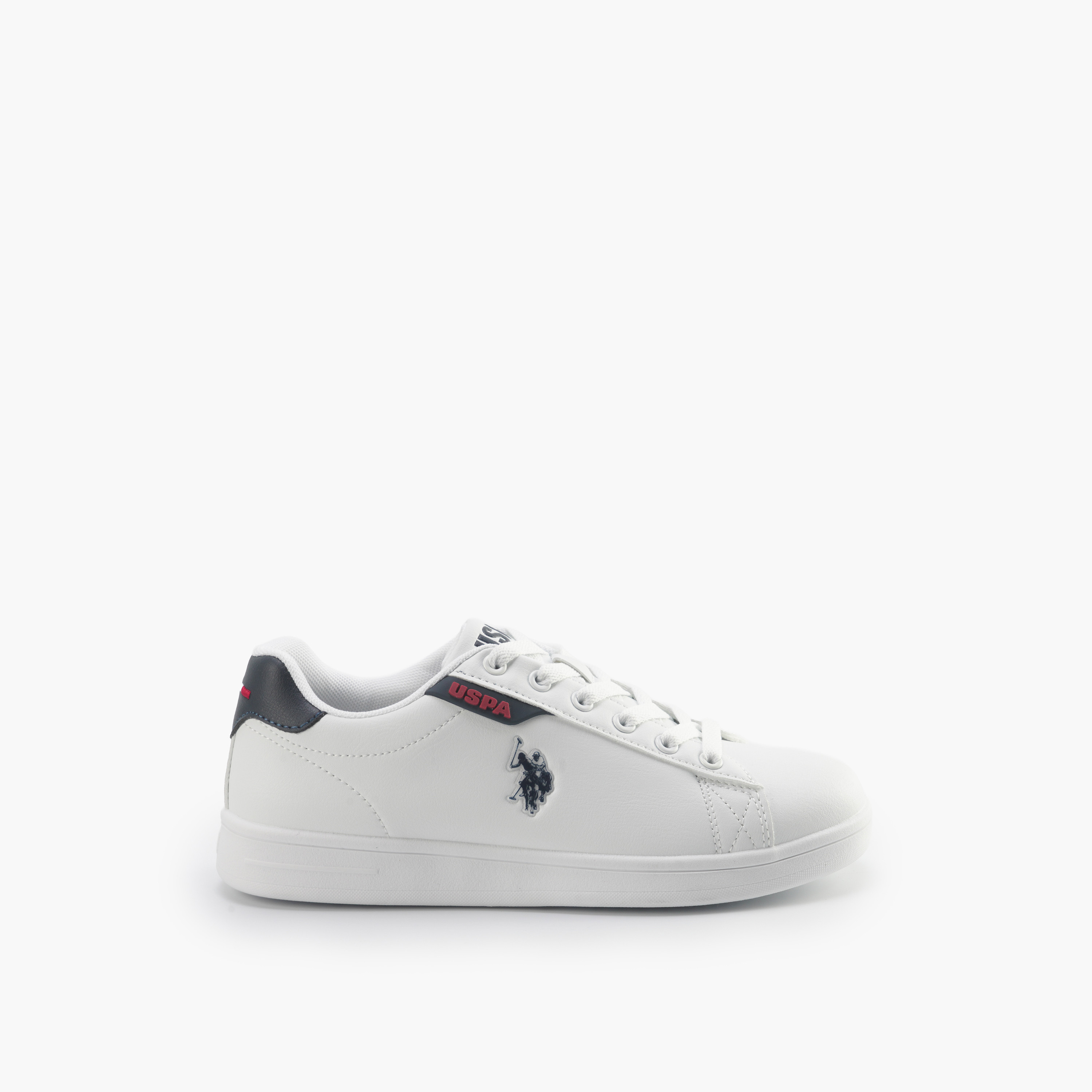 U.S. Polo Assn Women Logo Embossed Lace-Up Sneakers-women-shoes-sneakers-image-2