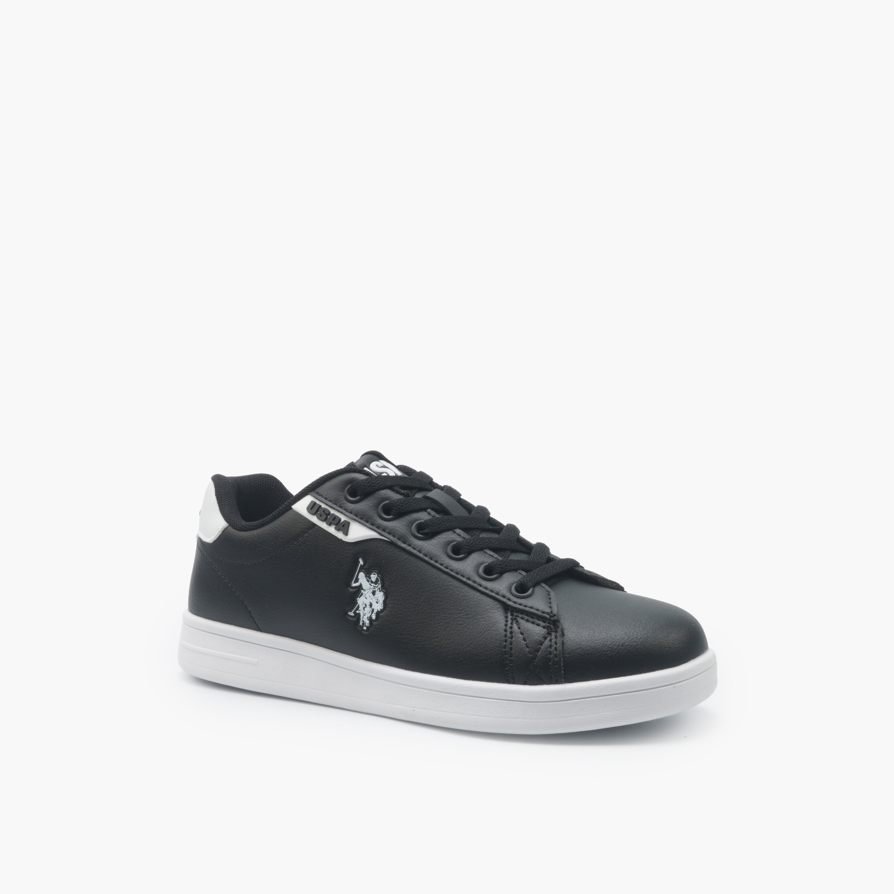 حذاء سنيكرز للكاحل بطبعات شعار ورباط إغلاق للنساء من يو إس بولو أسن-women-shoes-sneakers-image-1