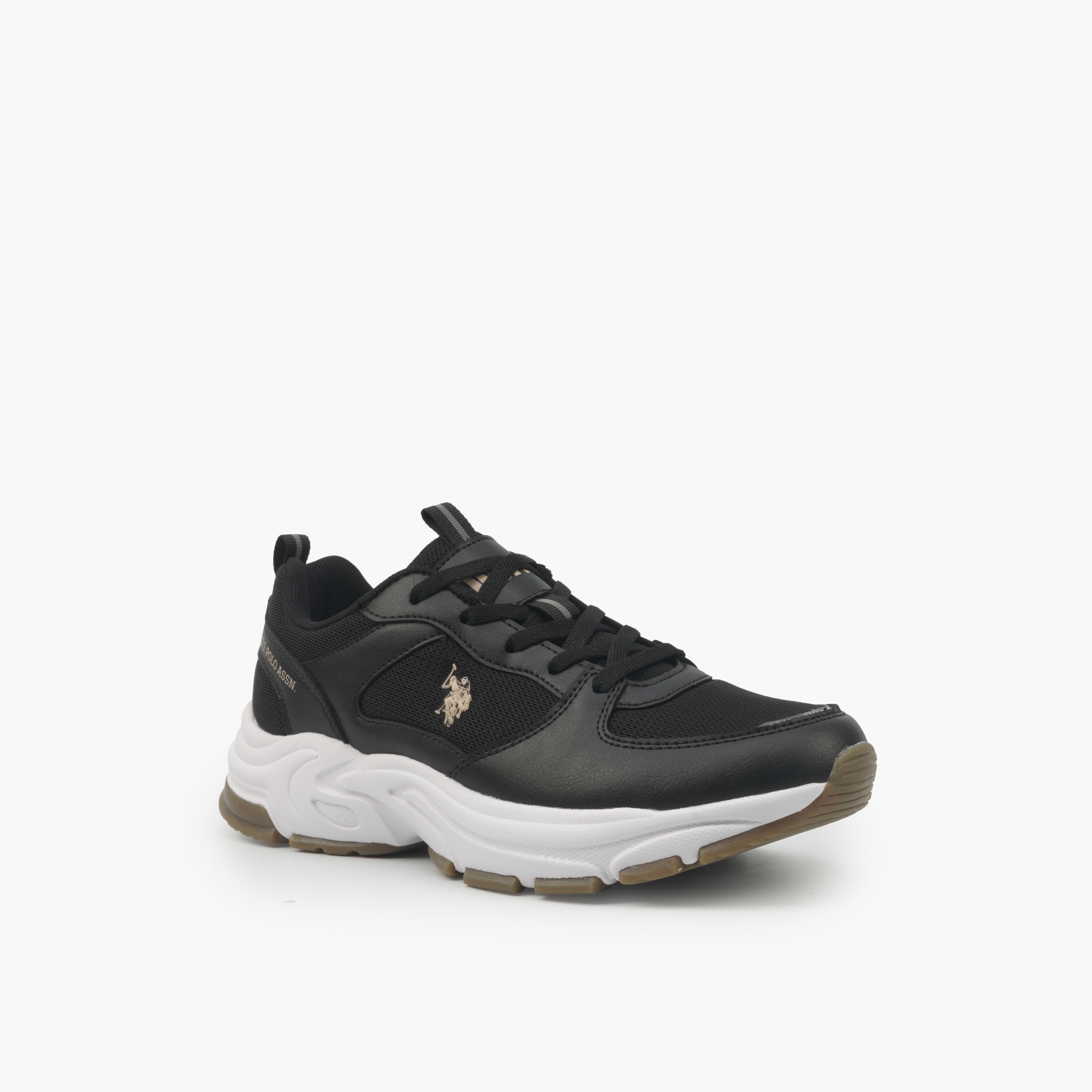 حذاء سنيكرز للكاحل بطبعات شعار ورباط إغلاق للنساء من يو إس بولو أسن-women-shoes-sneakers-image-1