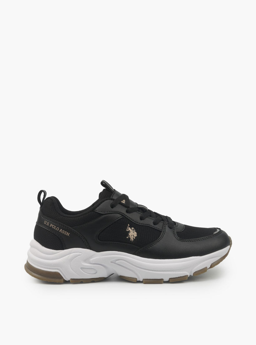 حذاء سنيكرز للكاحل بطبعات شعار ورباط إغلاق للنساء من يو إس بولو أسن-women-shoes-sneakers-image-2