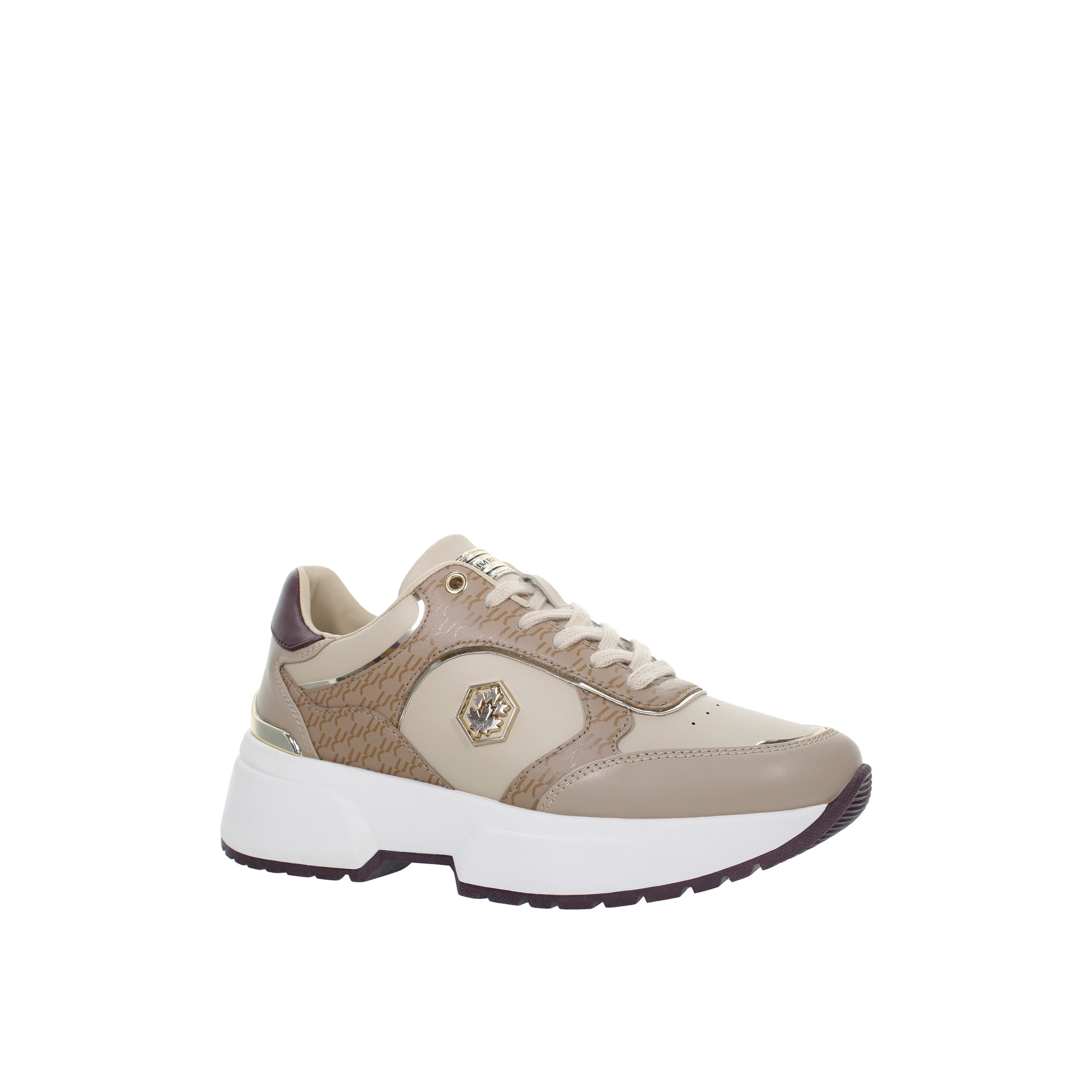 Lumberjack Women PERCY Monogram Print Lace-Up Sneakers-women-shoes-sneakers-image-1
