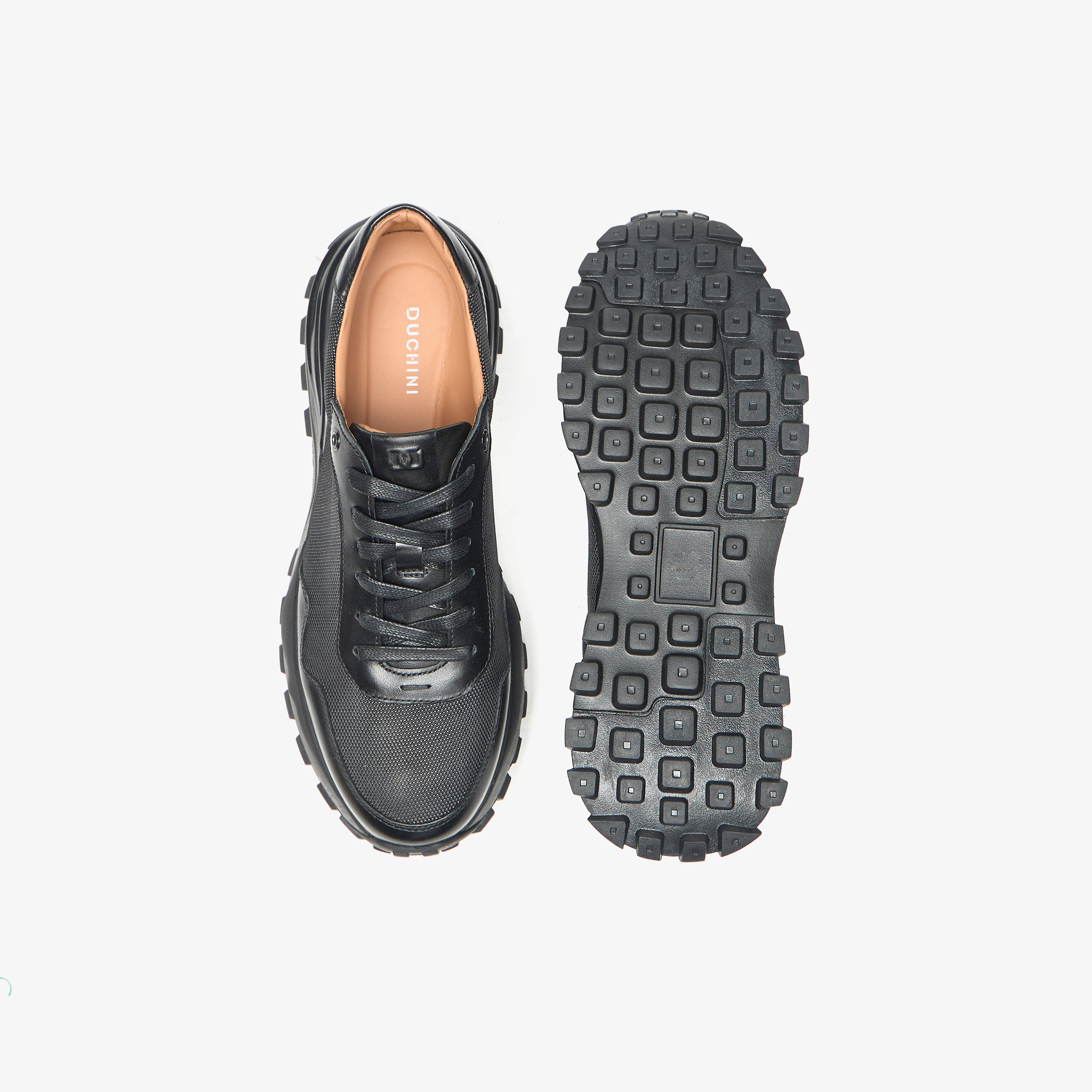 Duchini Men's Textured Lace-Up Ankle Sneakers-men-shoes-sneakers-image-9