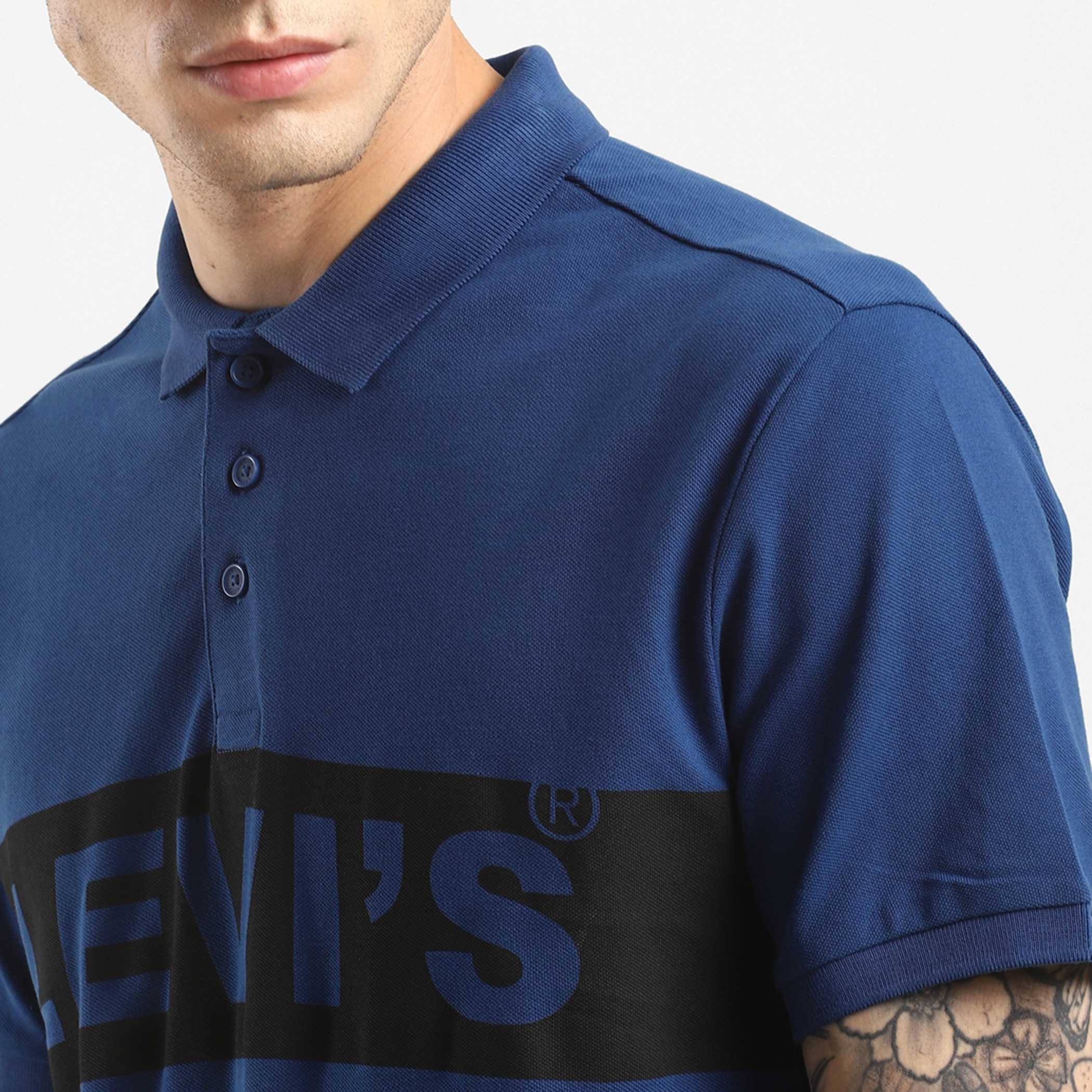 Levi's Men Blue Logo Short Sleeves Polo T-Shirt-men-clothing-tshirtsandpolos-polos-image-4