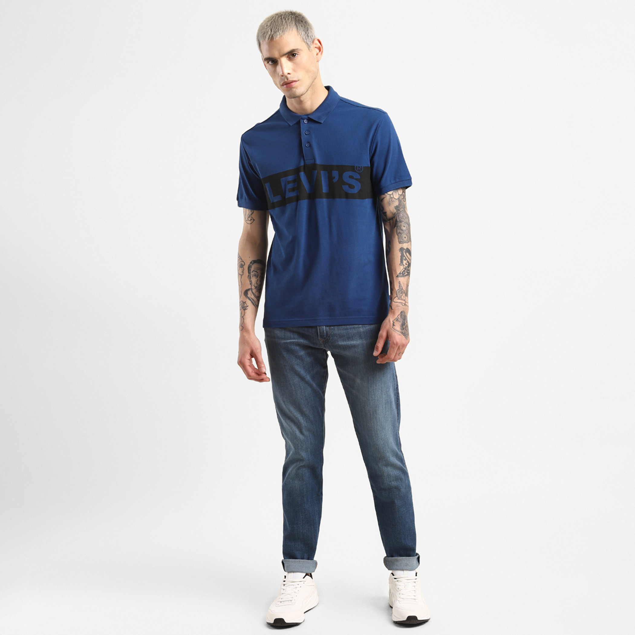 Levi's Men Blue Logo Short Sleeves Polo T-Shirt-men-clothing-tshirtsandpolos-polos-image-5