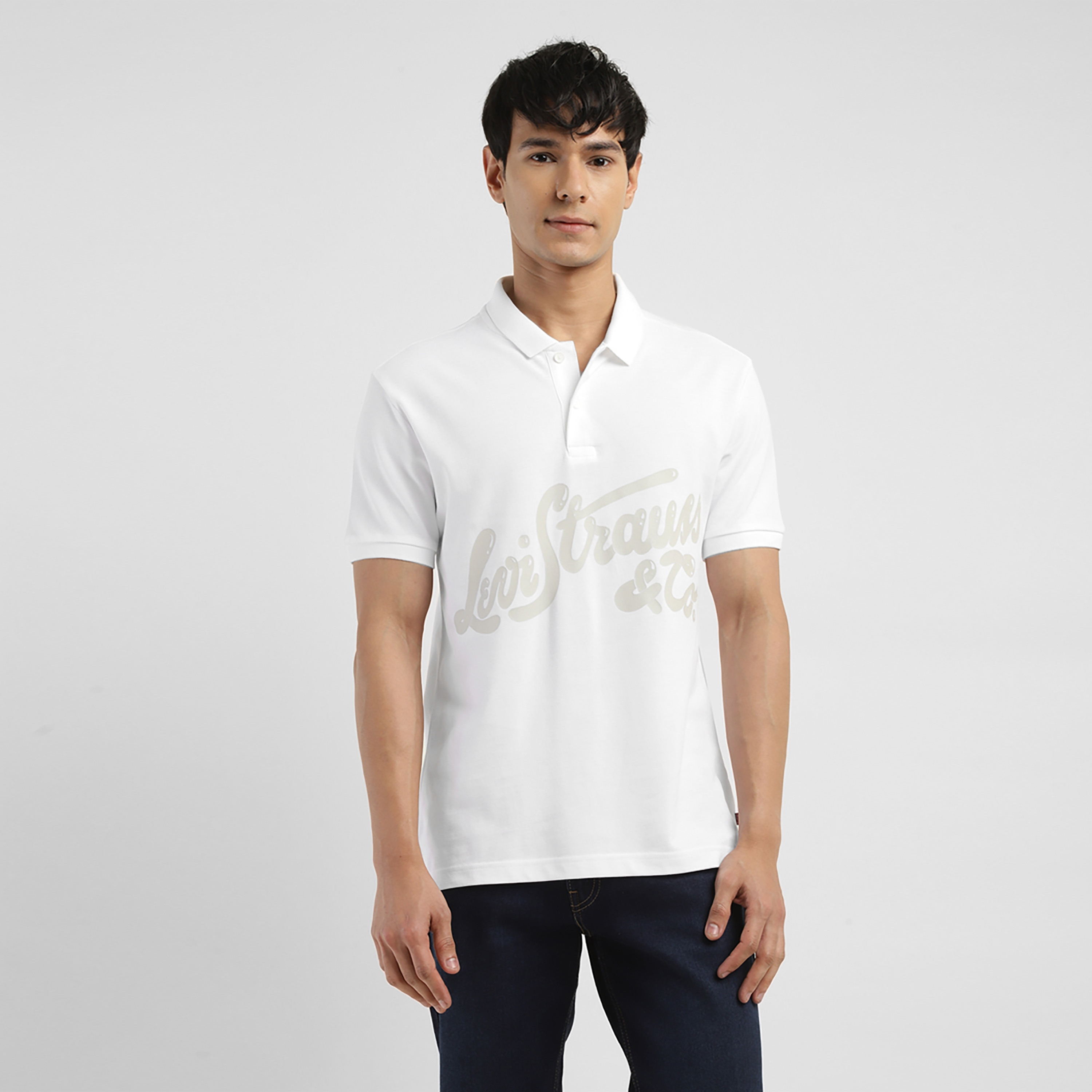 Levi's Printed Collared Short Sleeves Polo T-Shirt-men-clothing-tshirtsandpolos-polos-image-1