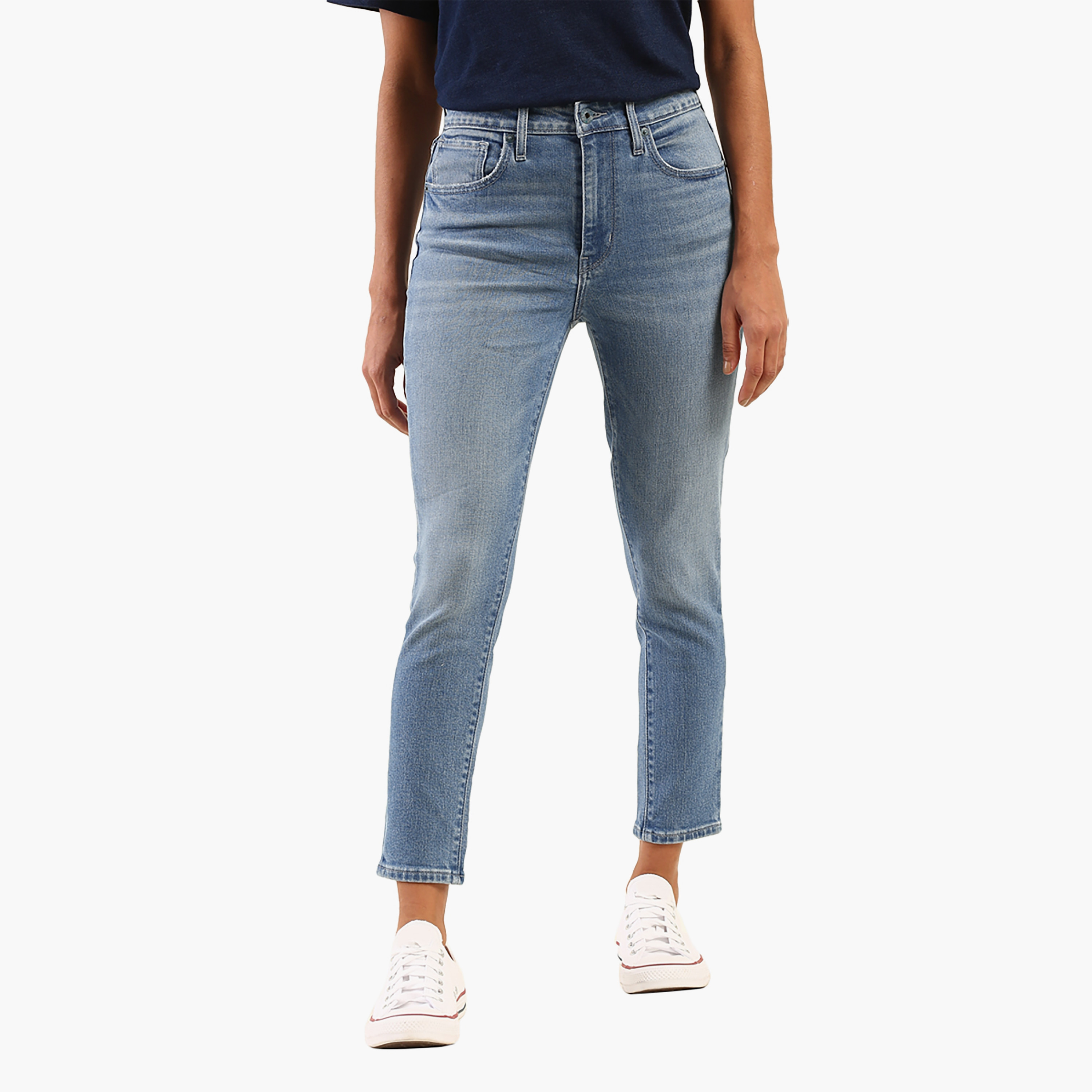 Levi's 721 Skinny Fit Blue 5 Pockets Women's Jeans-women-clothing-bottoms-jeans-image-1