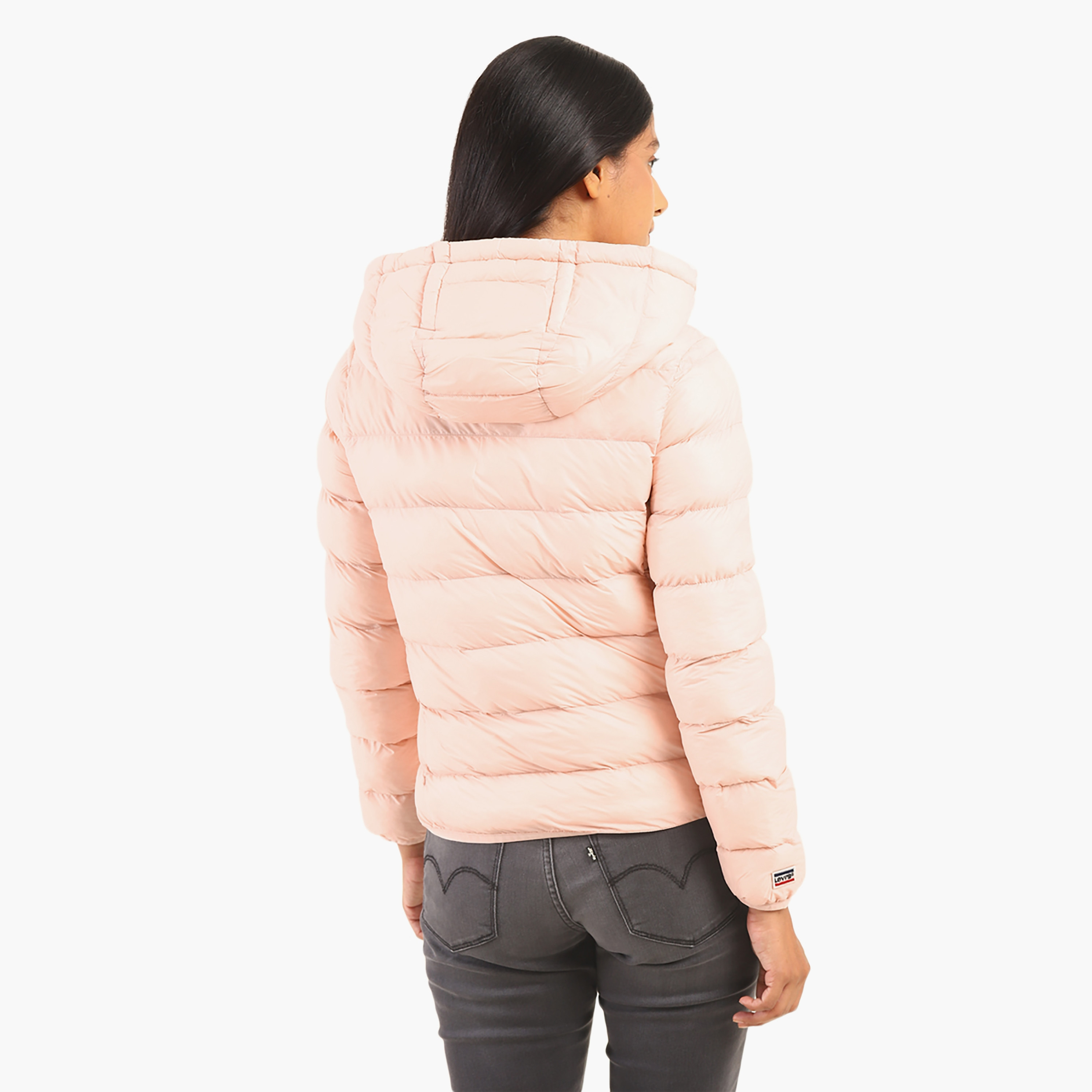 Levi's Textured Hooded Neck Long Sleeves Women's Puffer Jacket-women-winterwear-hoodiesandsweatshirts-hoodies-image-3