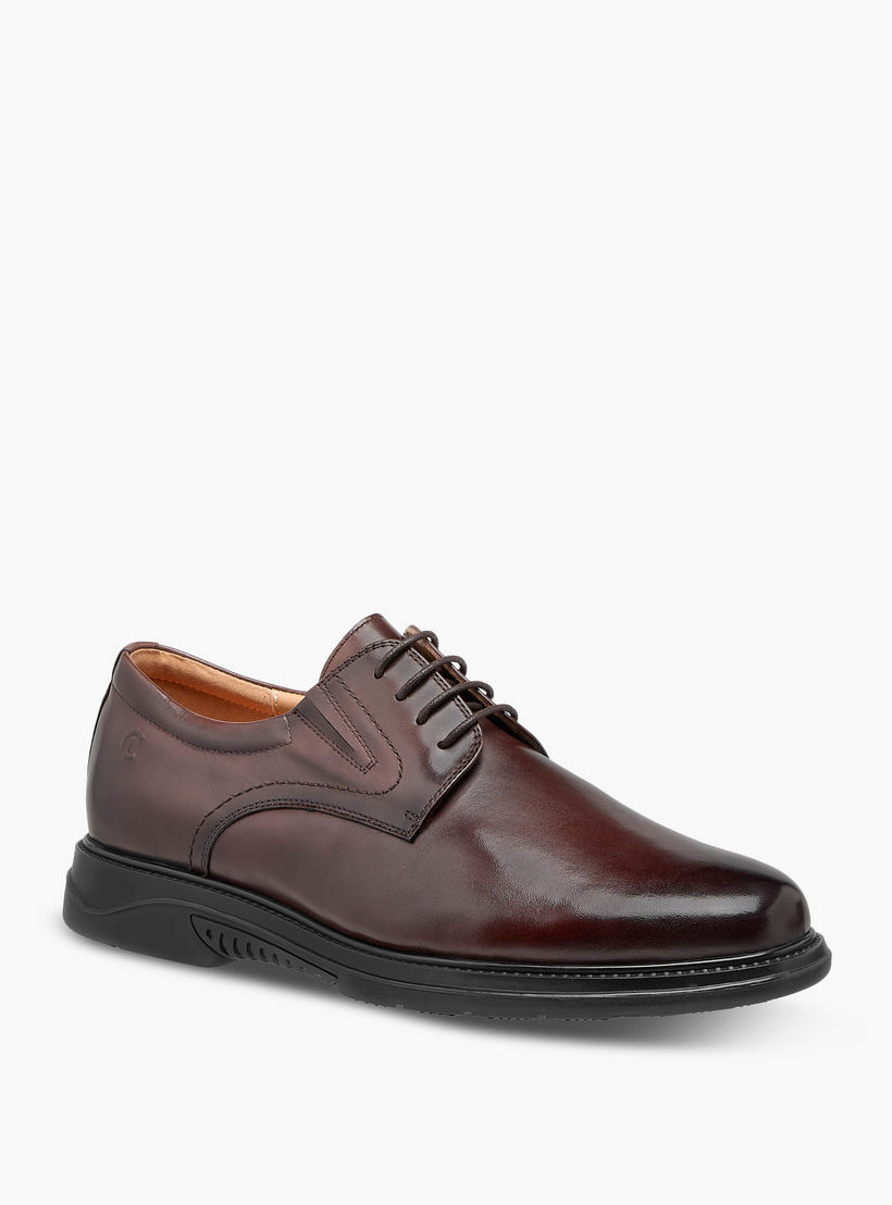 حذاء ديربي جلد طبيعي برباط للرجال من لو كونفور-men-shoes-formalshoes-image-2