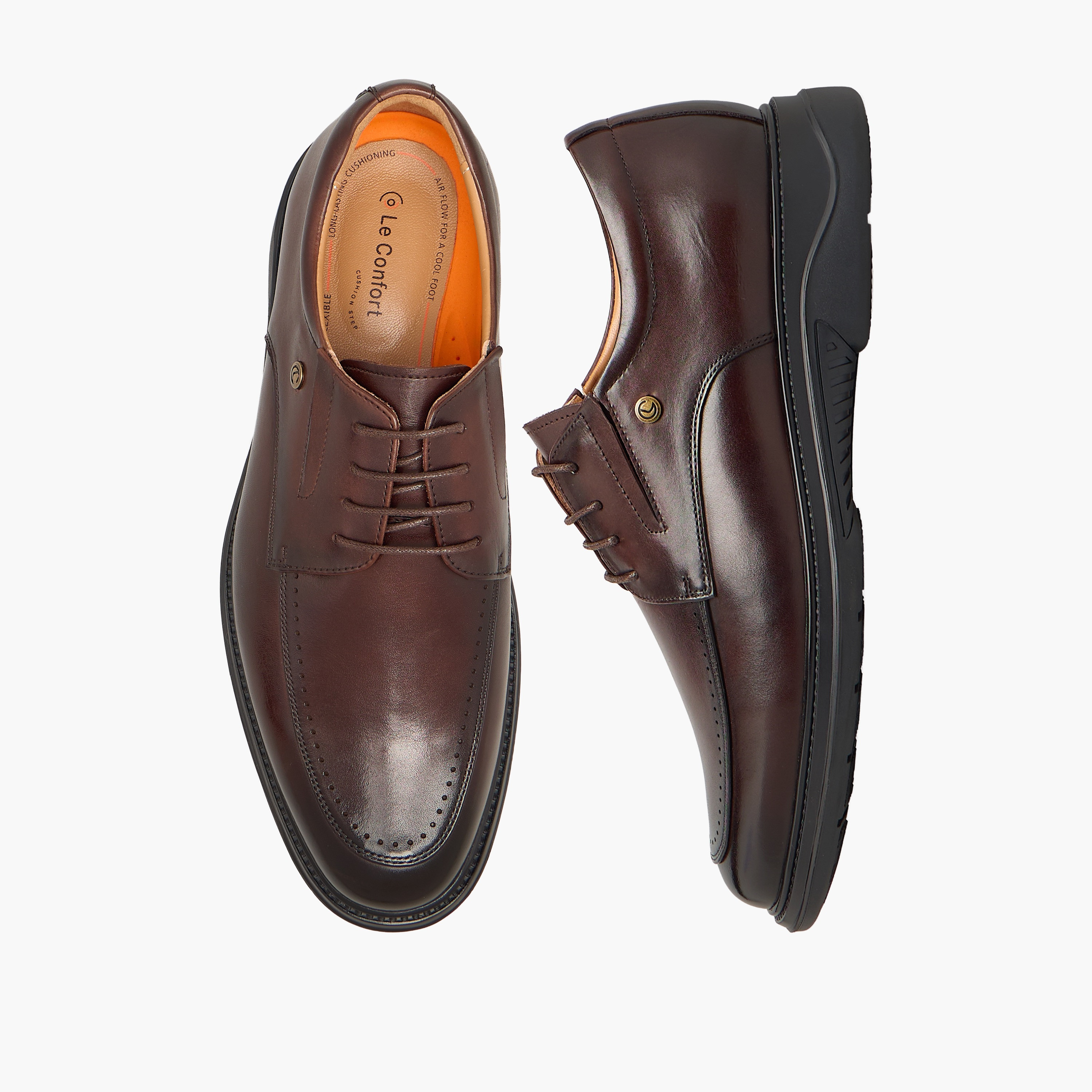 Le Confort Men Lace-Up Leather Derby Shoes-men-shoes-formalshoes-image-1