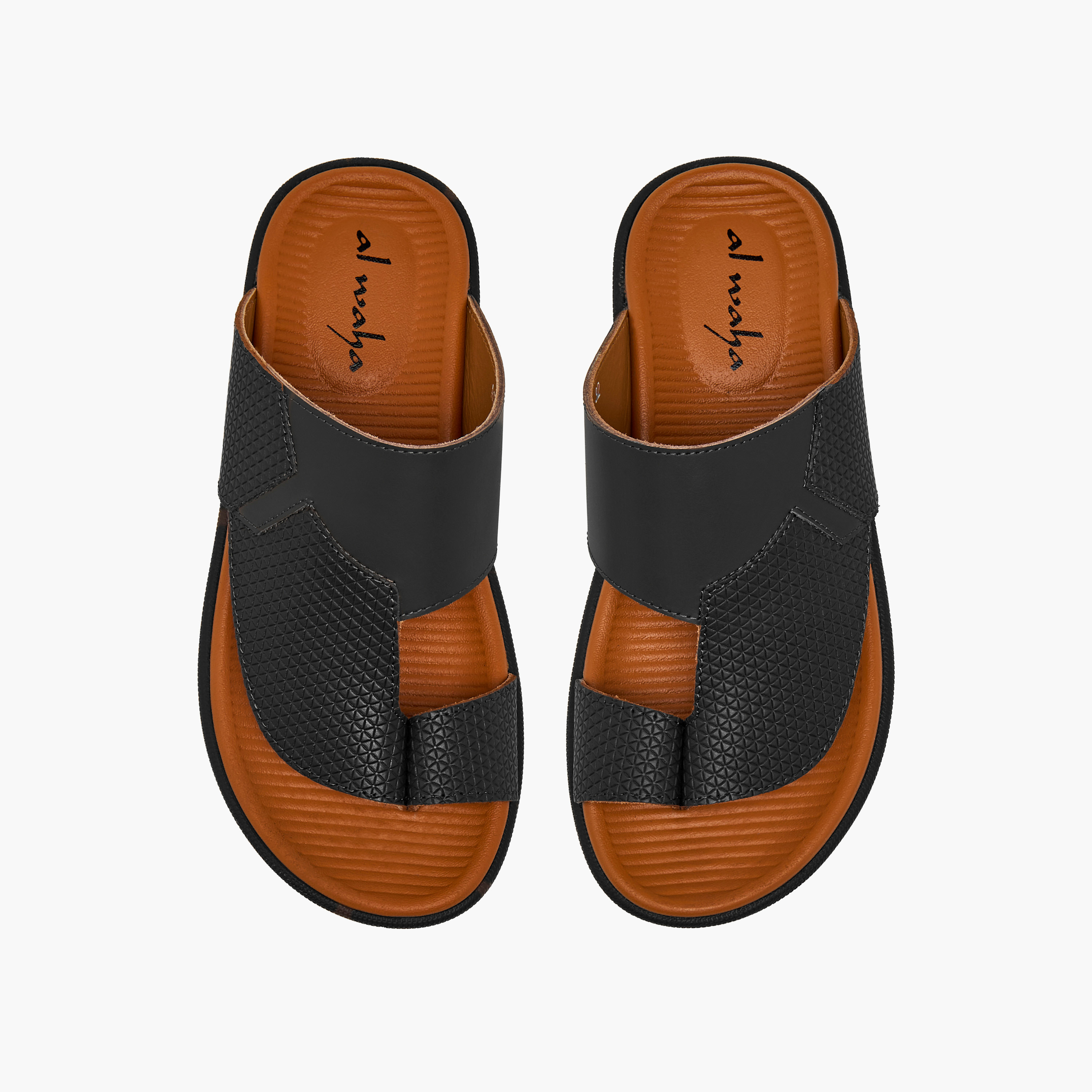 Al Waha Boys Leather Toe Loop Detail Arabic Sandals-boys-shoes-sandals-image-1
