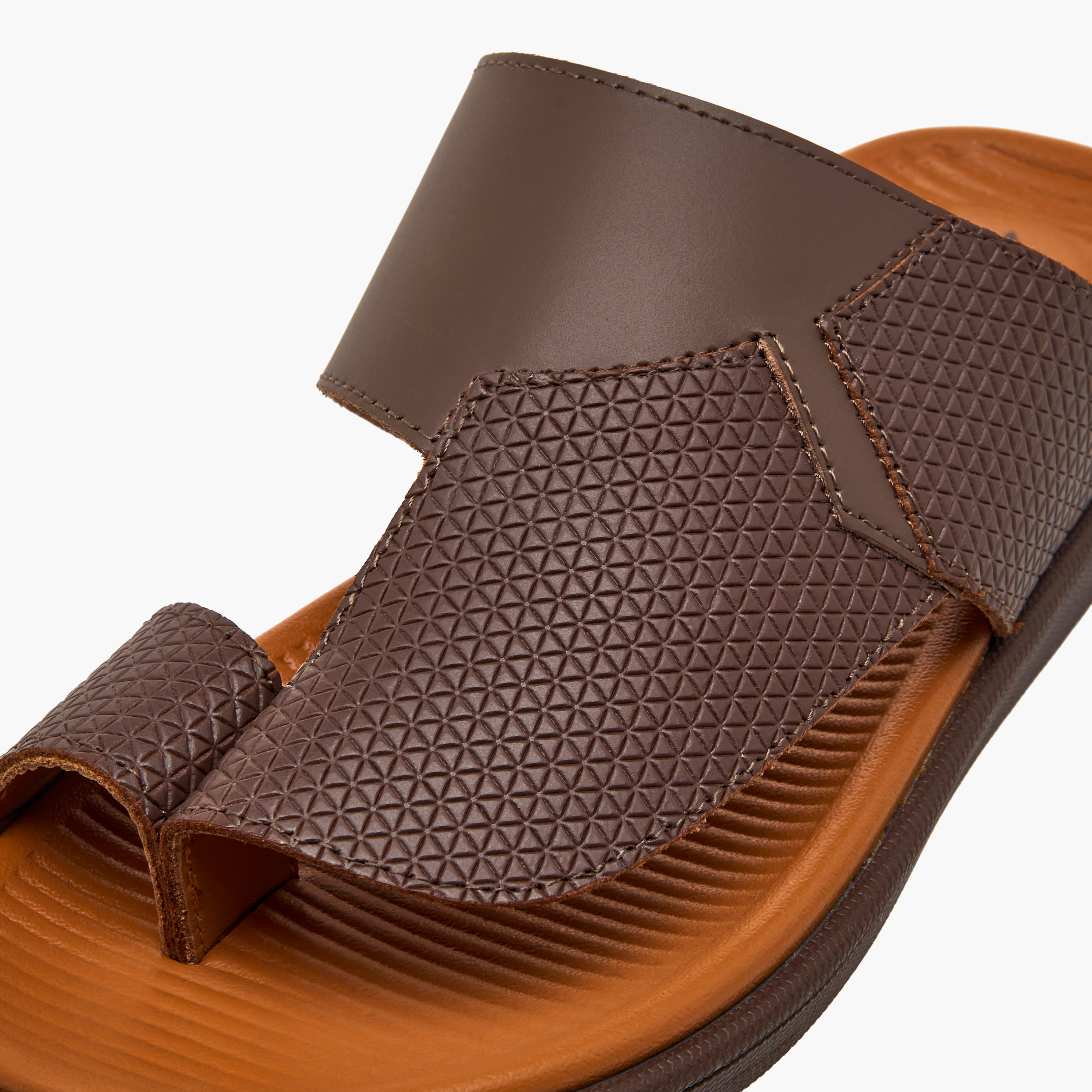 Al Waha Boys Leather Toe Loop Detail Arabic Sandals-boys-shoes-sandals-image-4