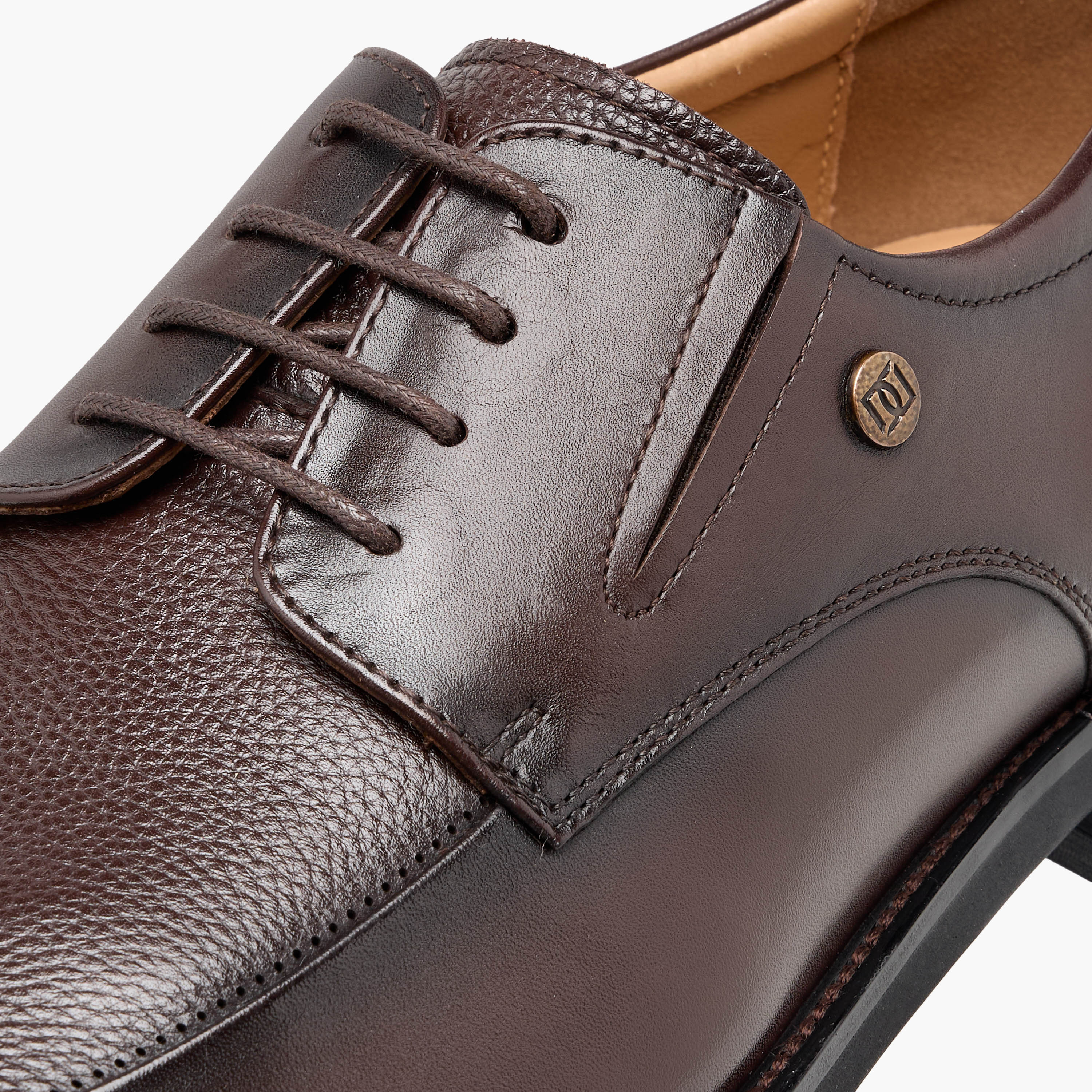 Duchini Men Genuine Leather Lace-Up Derby Shoes-men-shoes-formalshoes-image-4