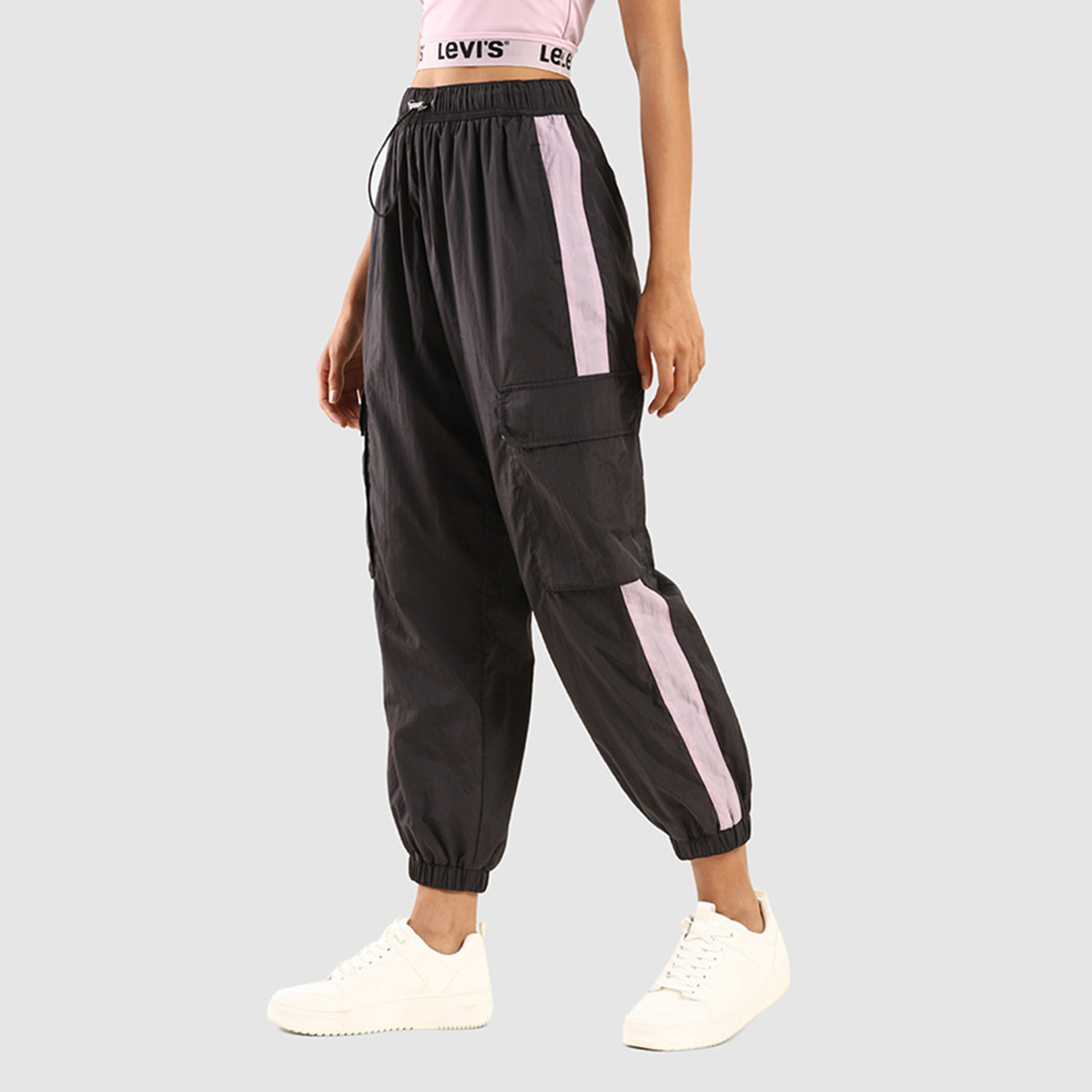 Levi's Plain Mid-Rise Flap Pocket Joggers-women-clothing-bottoms-joggers-image-2