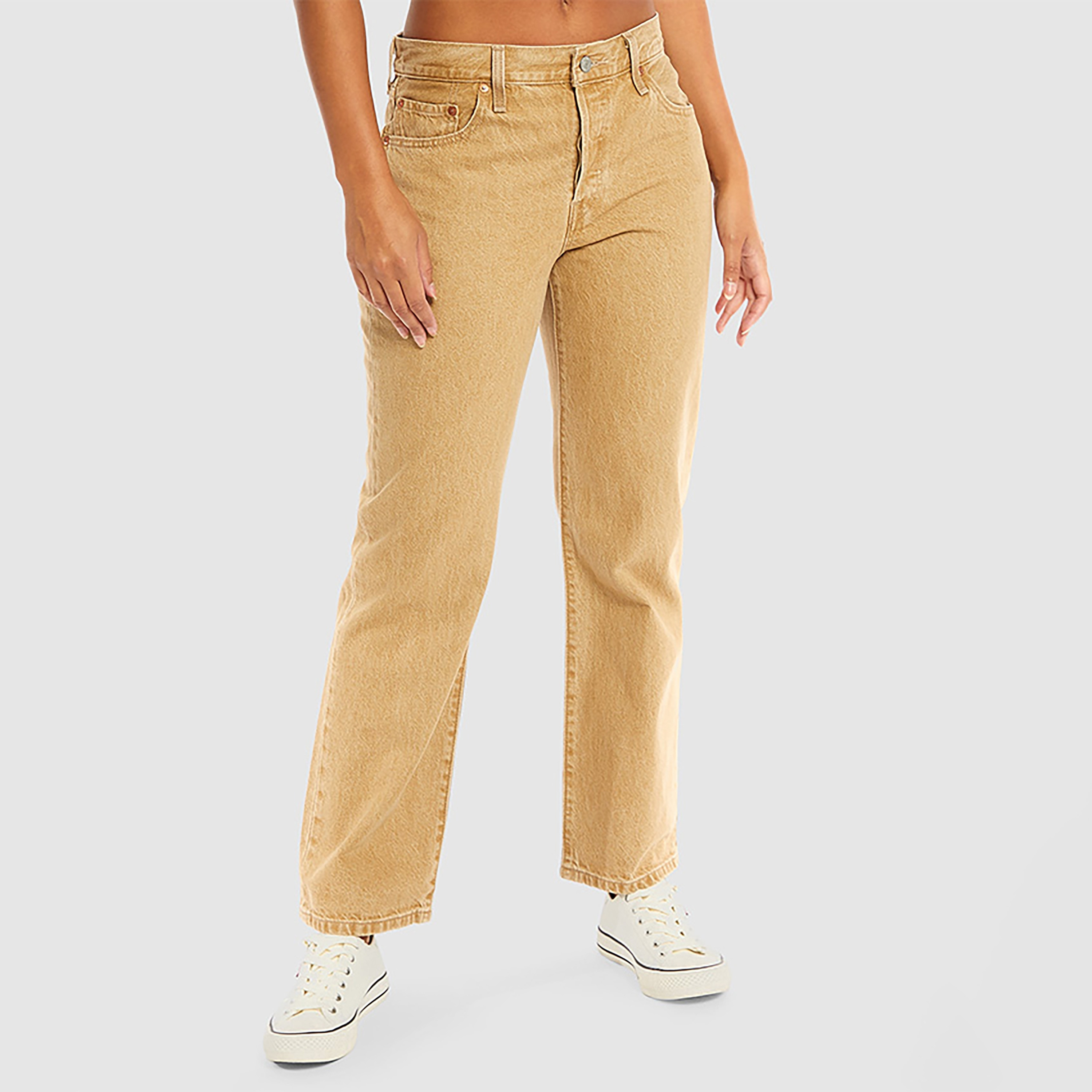 Levi's Straight Fit Brown Plain Women's Jeans-women-clothing-bottoms-jeans-image-1
