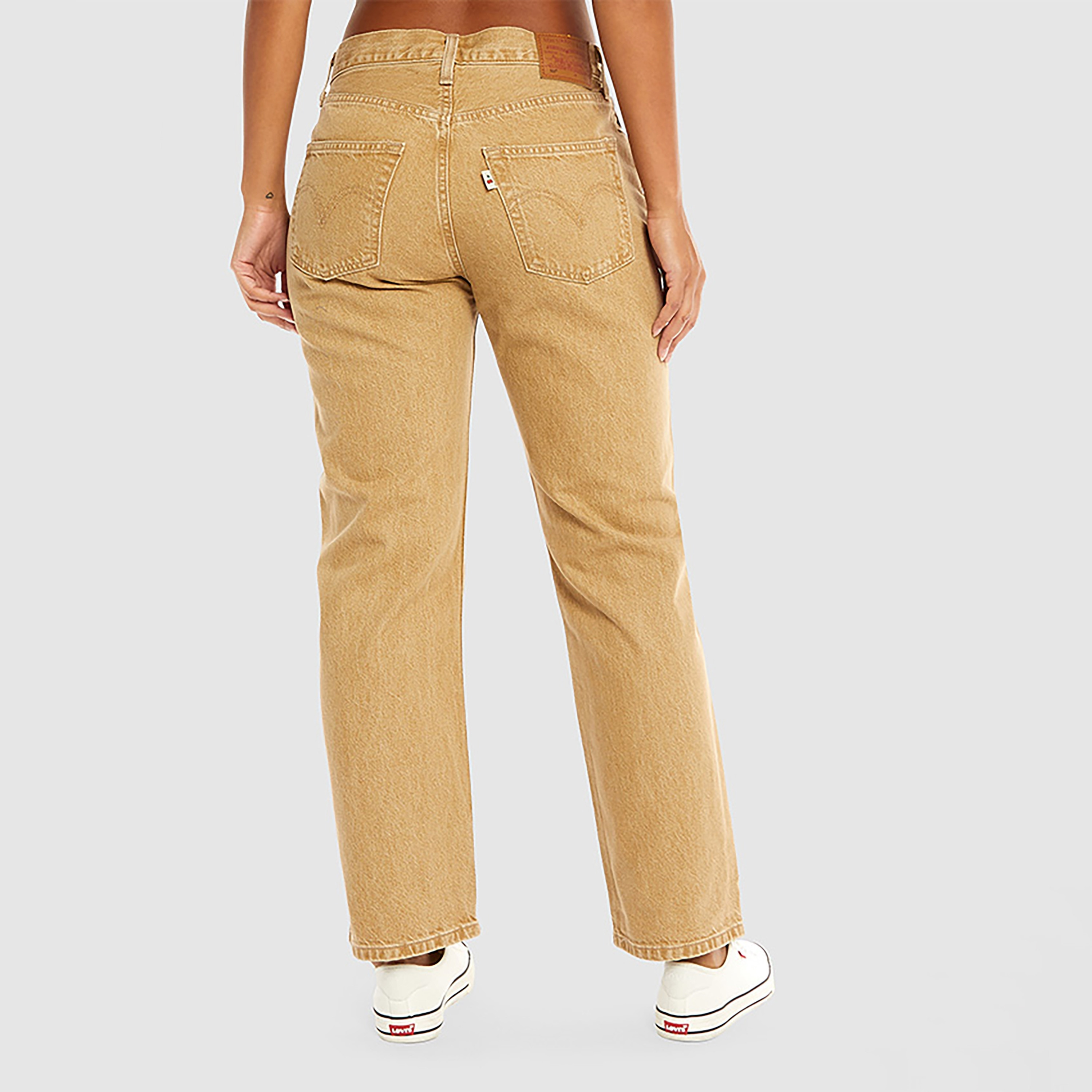 Levi's Straight Fit Brown Plain Women's Jeans-women-clothing-bottoms-jeans-image-3