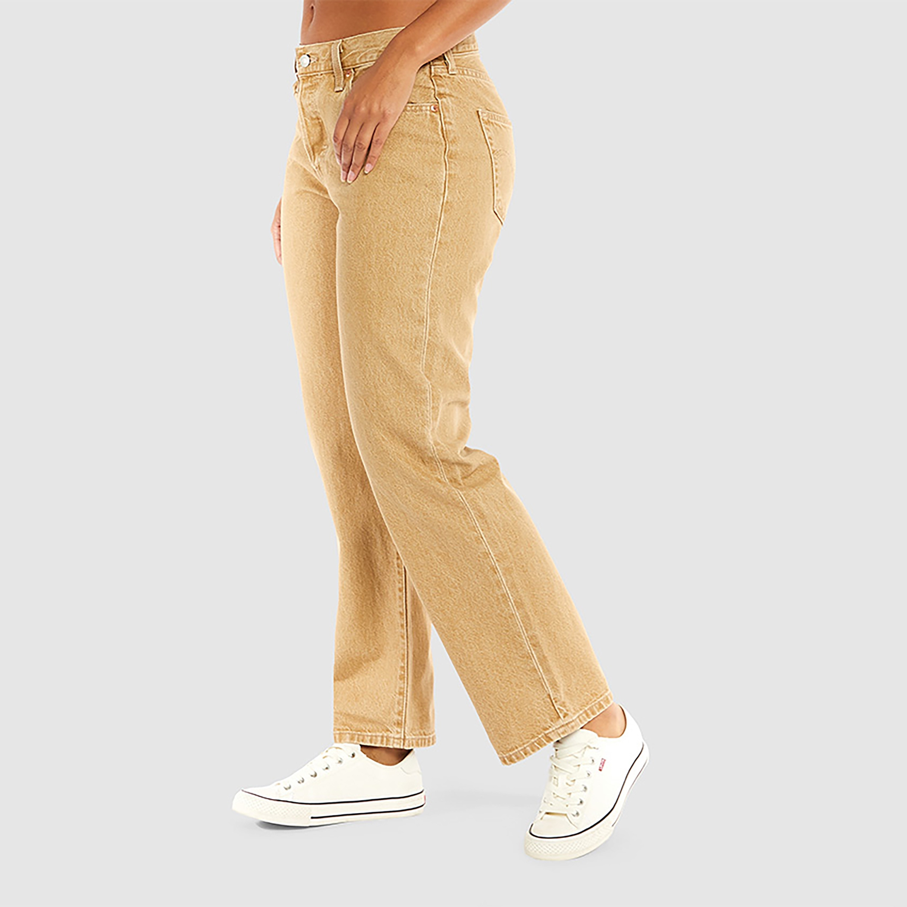 Levi's Straight Fit Brown Plain Women's Jeans-women-clothing-bottoms-jeans-image-4