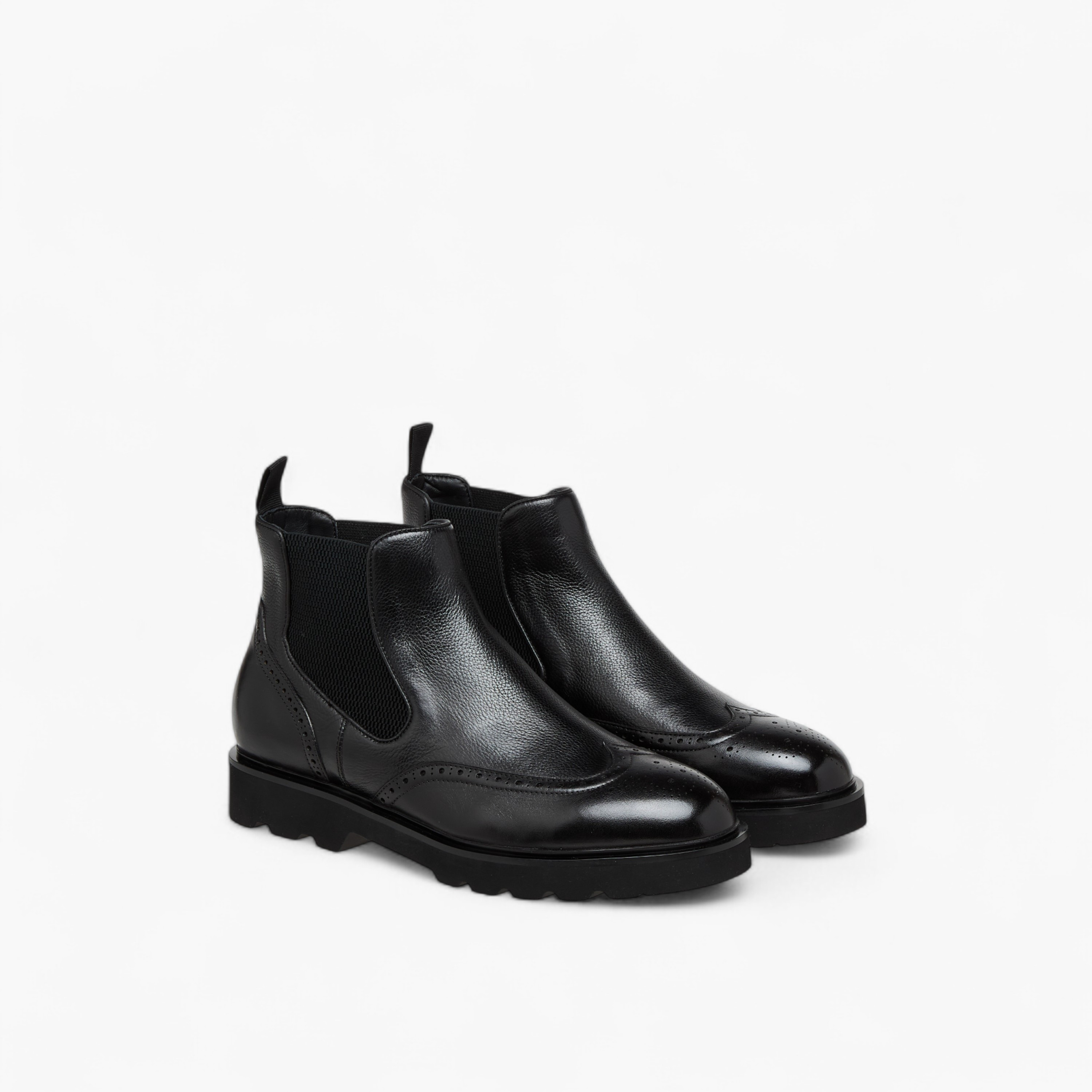Duchini Men Solid Slip-On Leather Chelsea Boots-men-shoes-boots-image-1