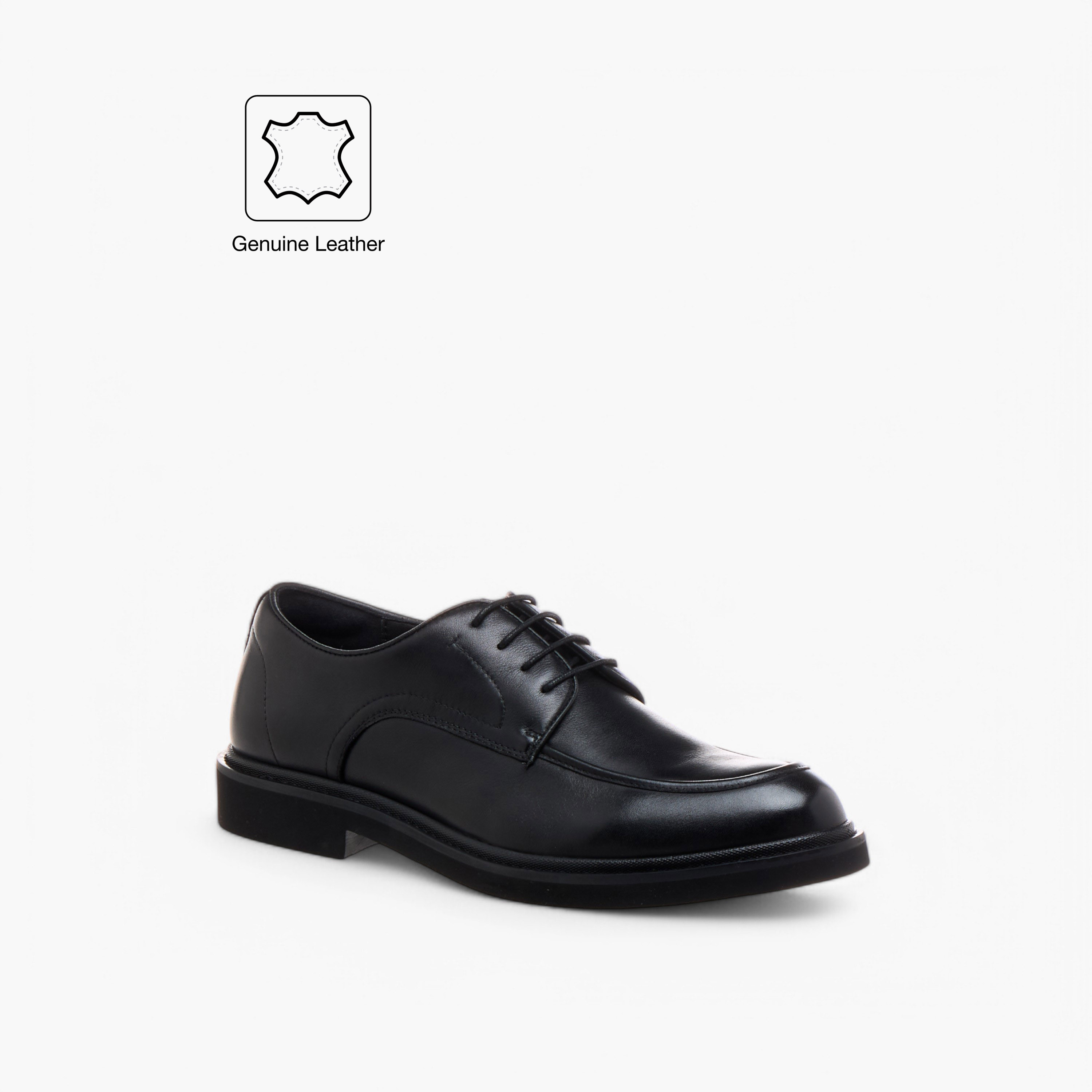 Duchini Men's Leather Solid Lace-Up Derby Shoes-men-shoes-formalshoes-image-2