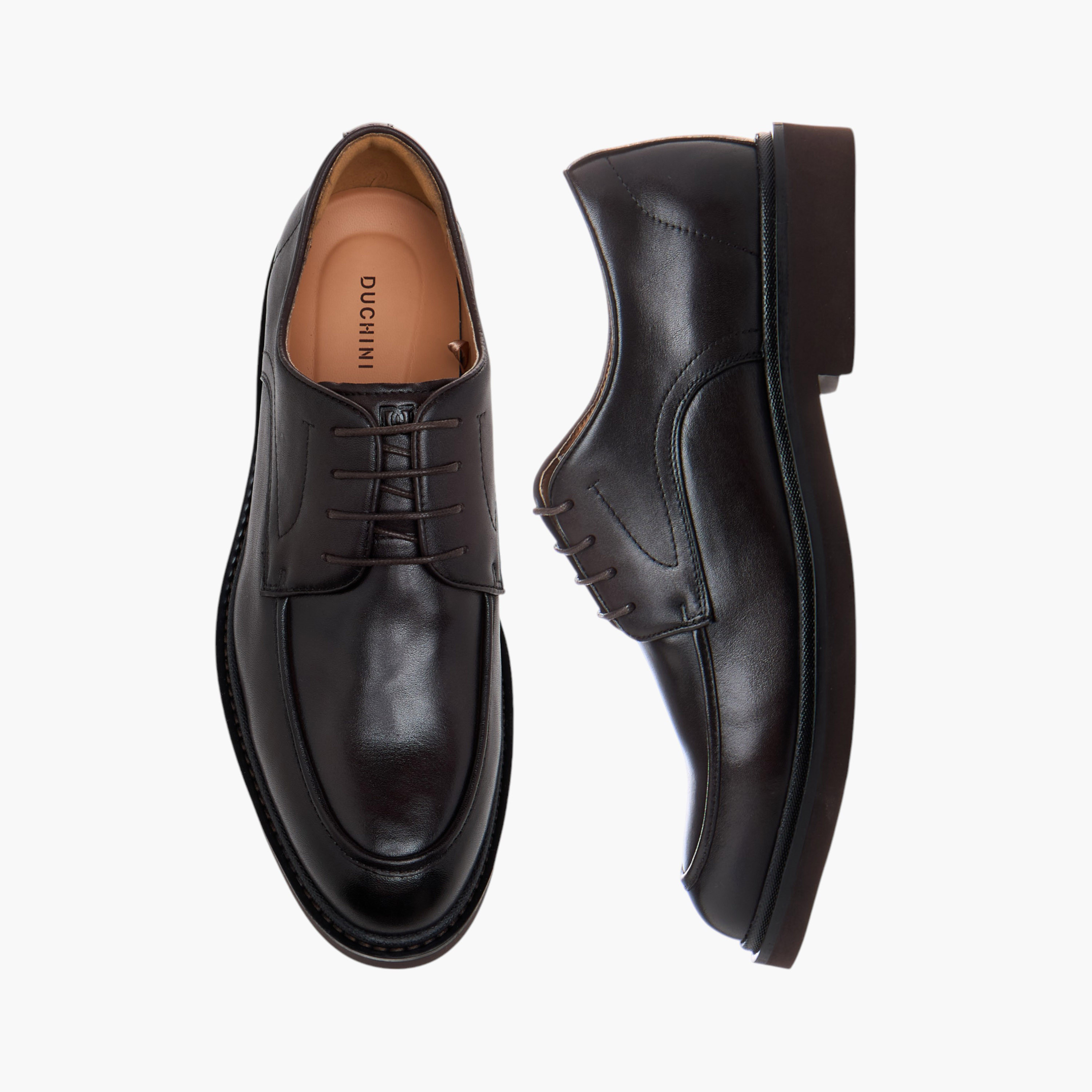 Duchini Men's Leather Solid Lace-Up Derby Shoes-men-shoes-formalshoes-image-1
