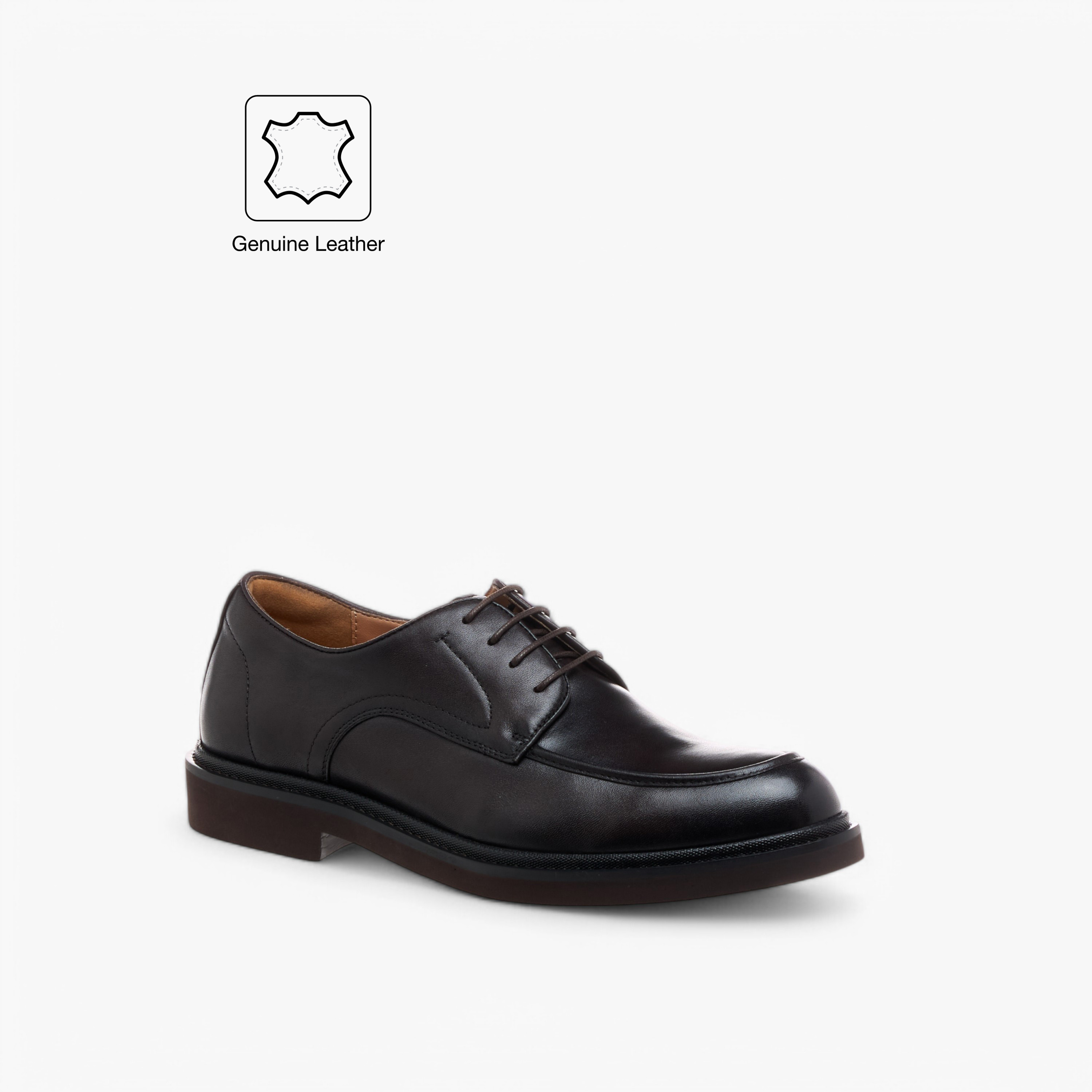 Duchini Men's Leather Solid Lace-Up Derby Shoes-men-shoes-formalshoes-image-2