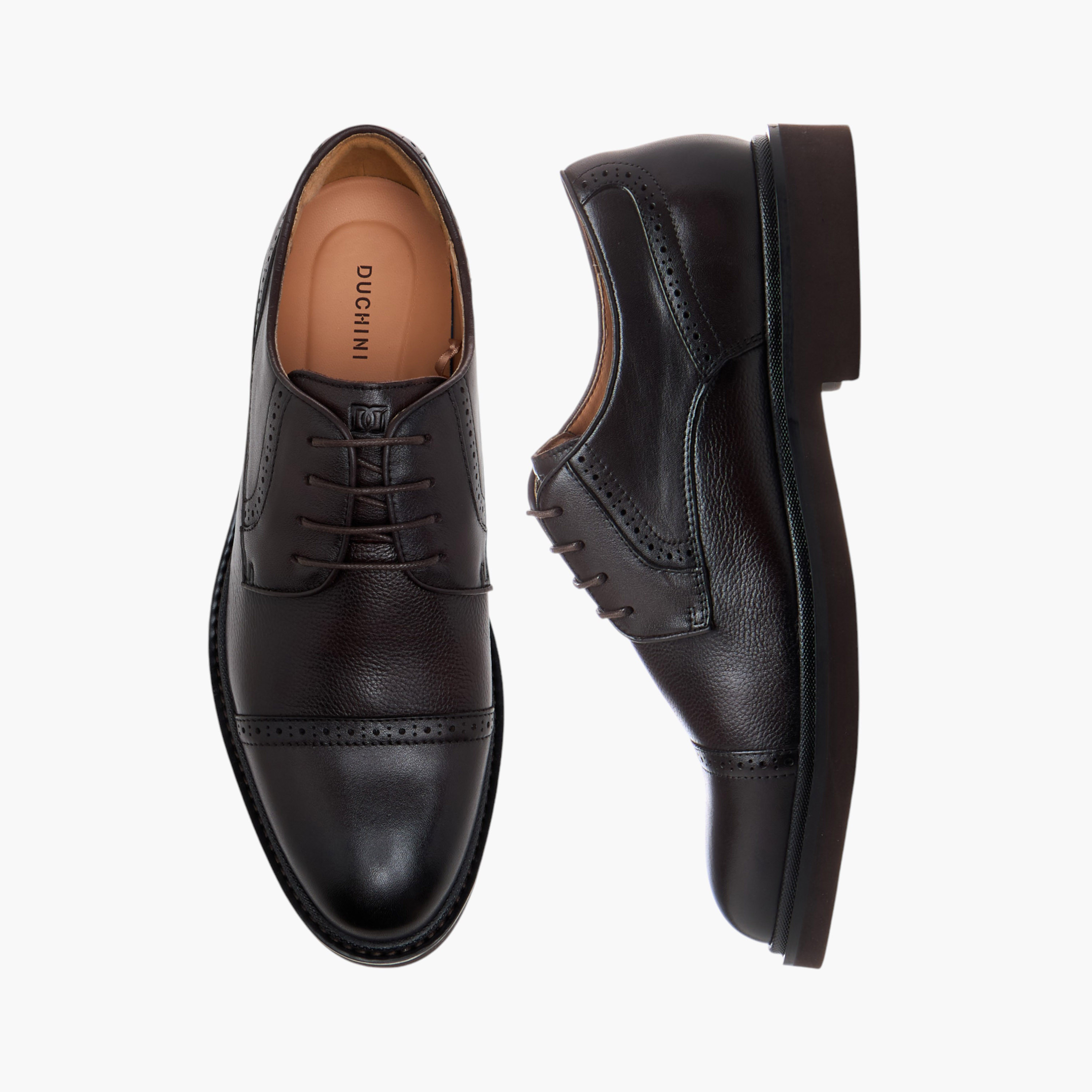 Duchini Men's Genuine Leather Lace-Up Derby Shoes-men-shoes-formalshoes-image-1