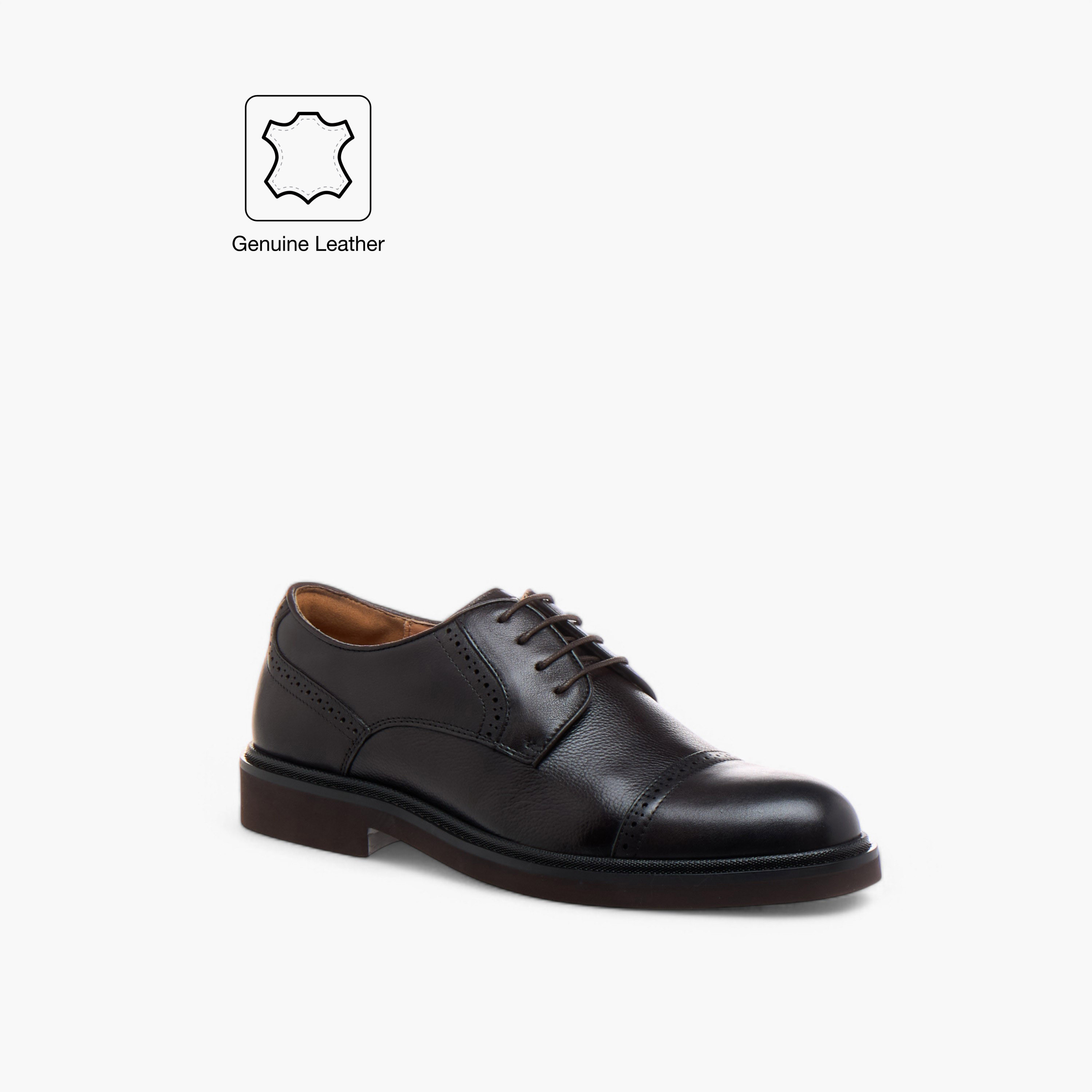 Duchini Men's Genuine Leather Lace-Up Derby Shoes-men-shoes-formalshoes-image-2