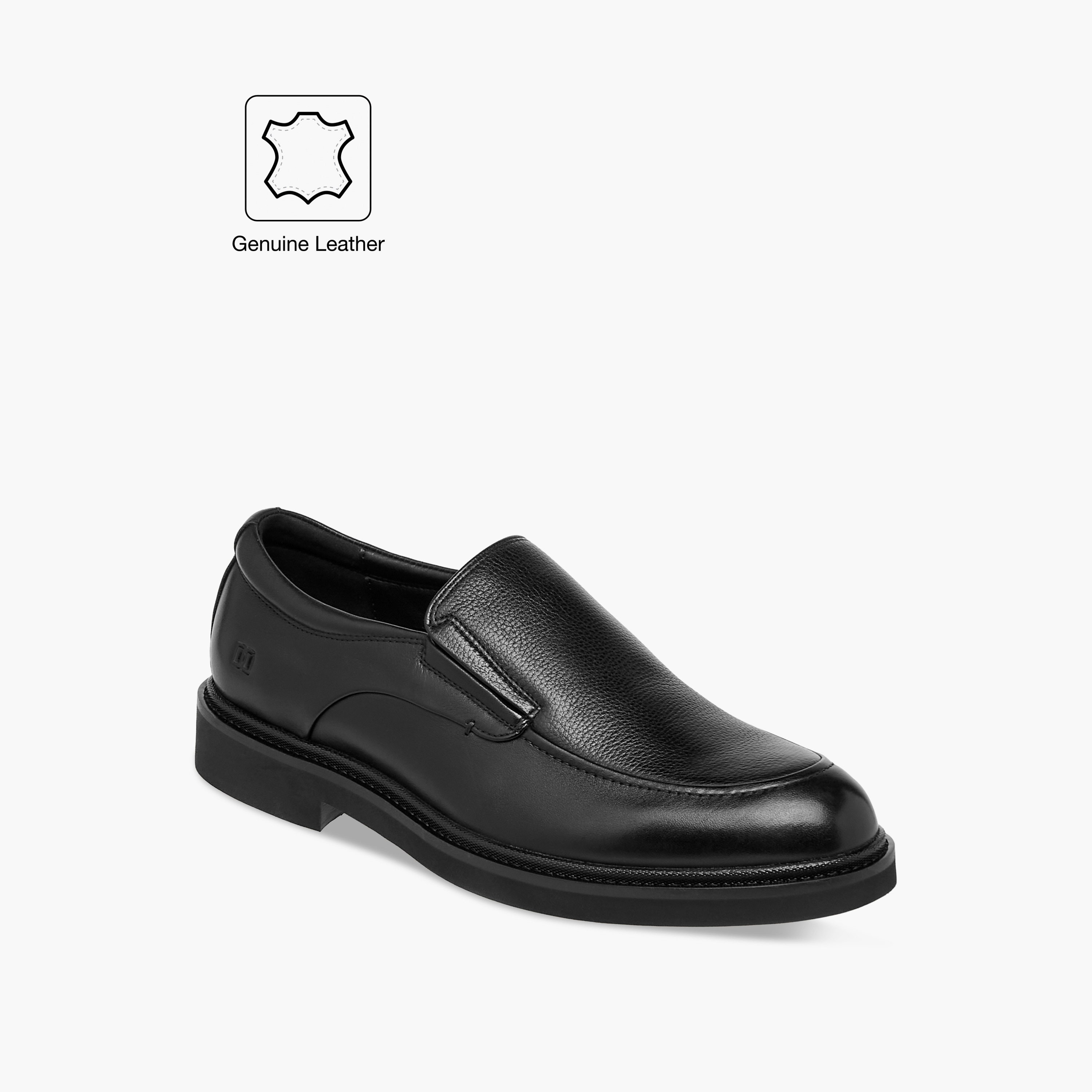 Duchini Men's Leather Solid Slip-On Loafers-men-shoes-loafersandmoccasins-image-2
