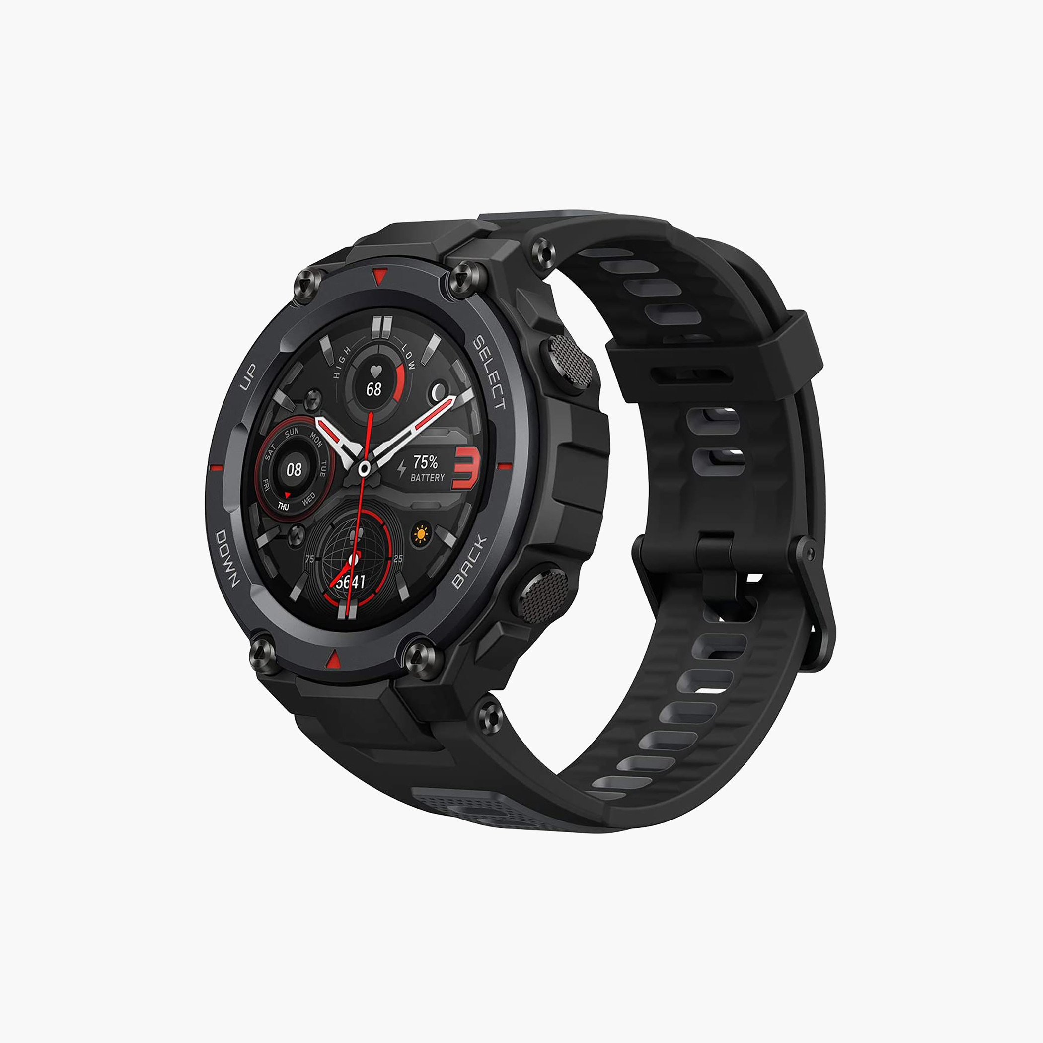 Amazfit Men Black Smart Fluoroelastomer Strap Watch-men-watchesandjewellery-watches-image-1