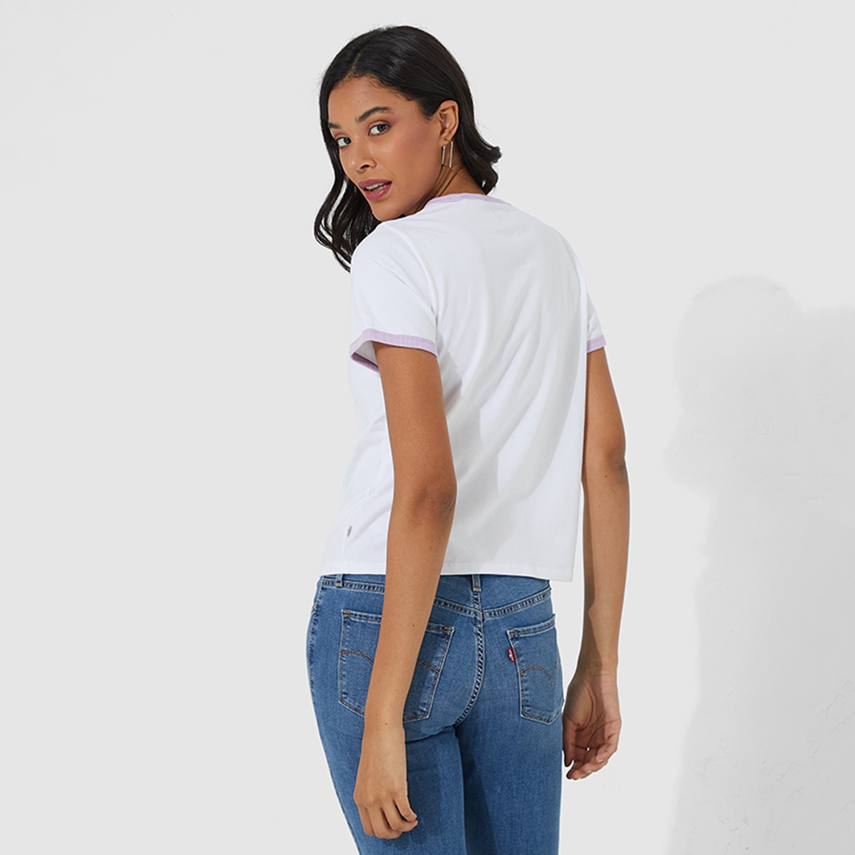 Levi's Embroidered Round Neck Short Sleeves Women's T-Shirt-women-clothing-tshirts-image-4