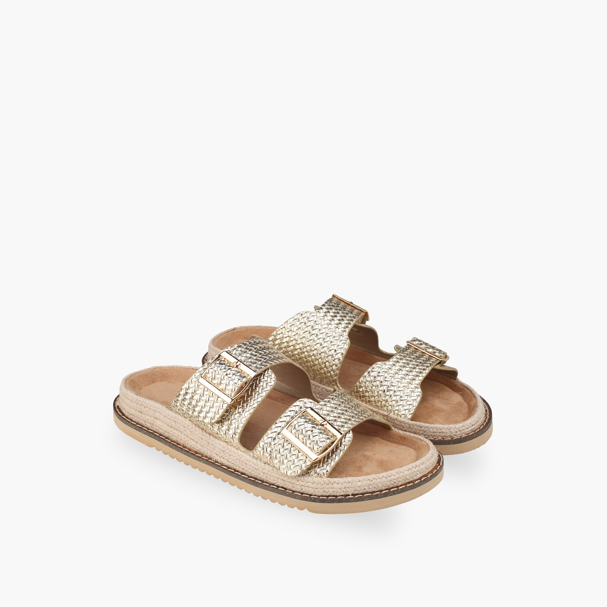 Peppermint Women Buckle Detail Sandals-women-shoes-flats-sandals-image-1