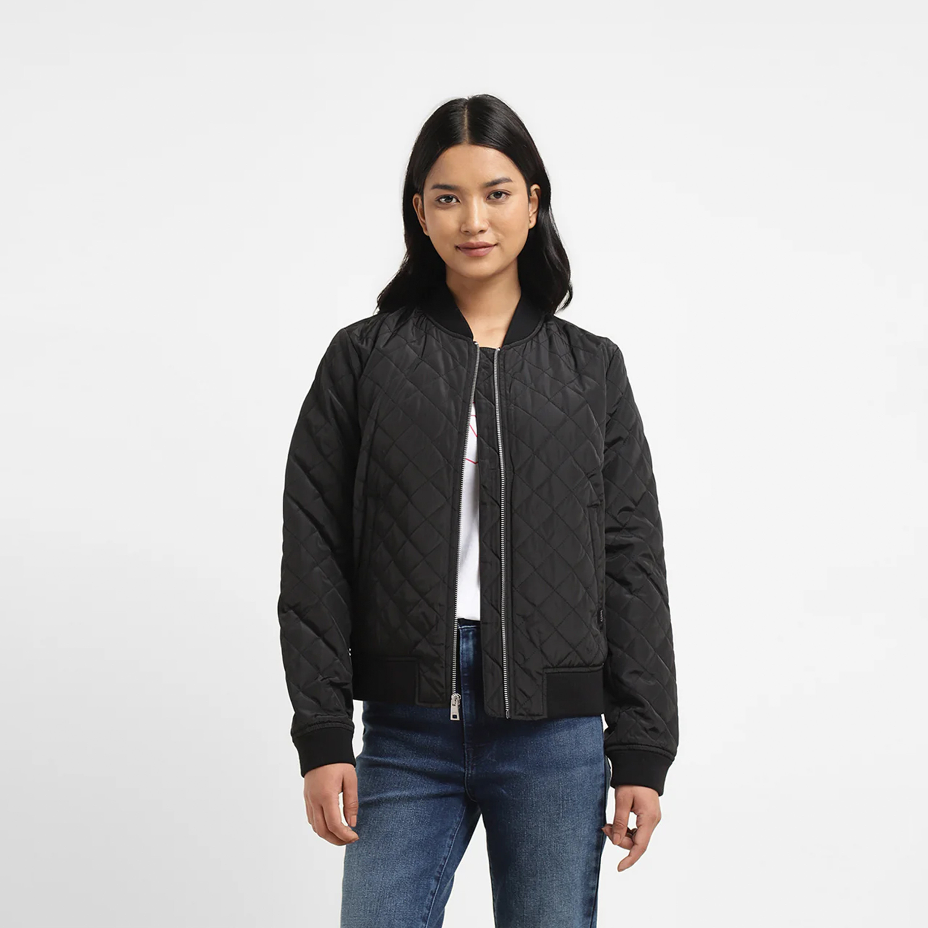 ليفايز- جاكيت بياقة محاكة وأكمام طويلة-women-clothing-sportswearandactivewear-coatsandjackets-jackets-image-2