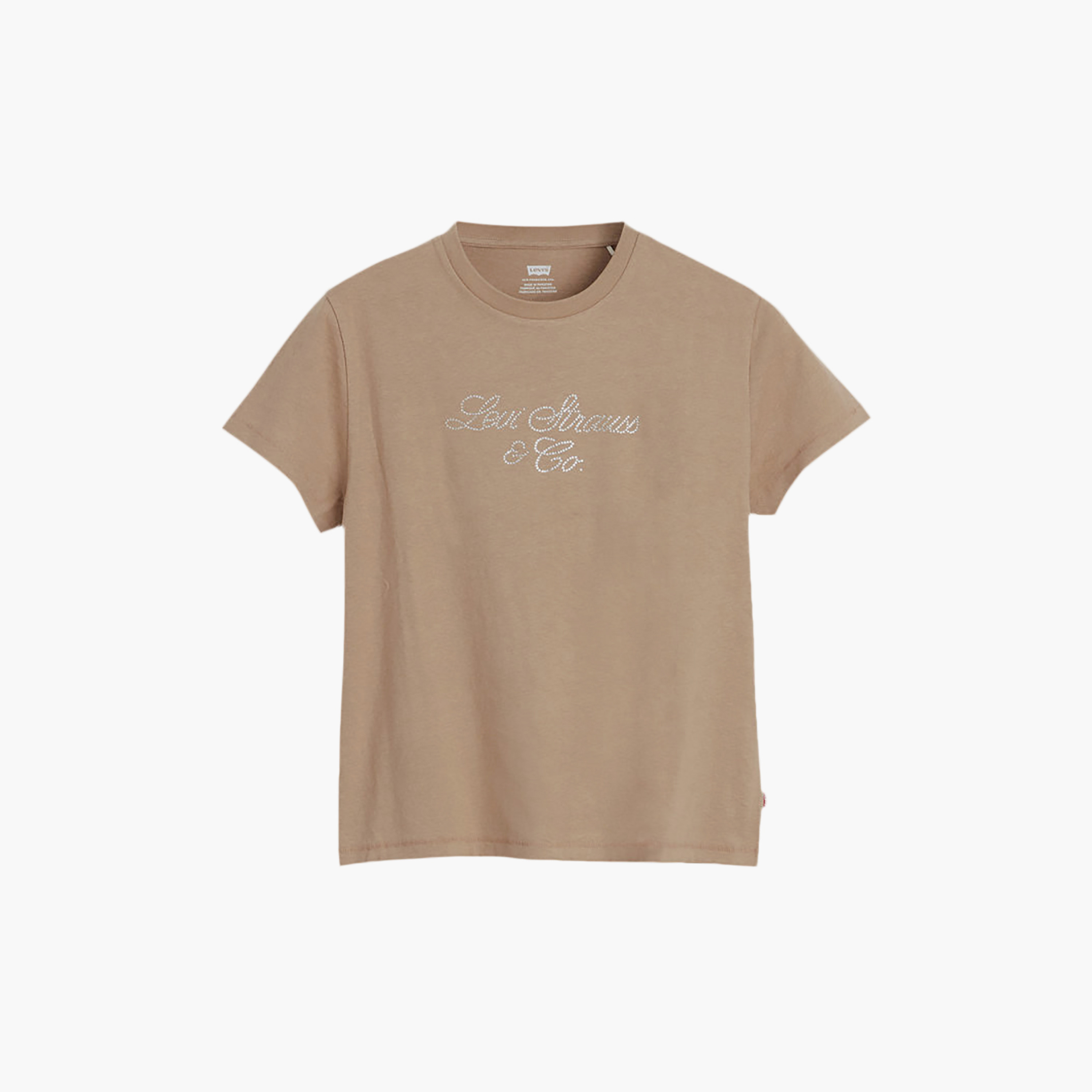 تيشيرت نسائي مزخرف بياقة دائرية وأكمام قصيرة من ليفايس-women-clothing-tshirts-image-5