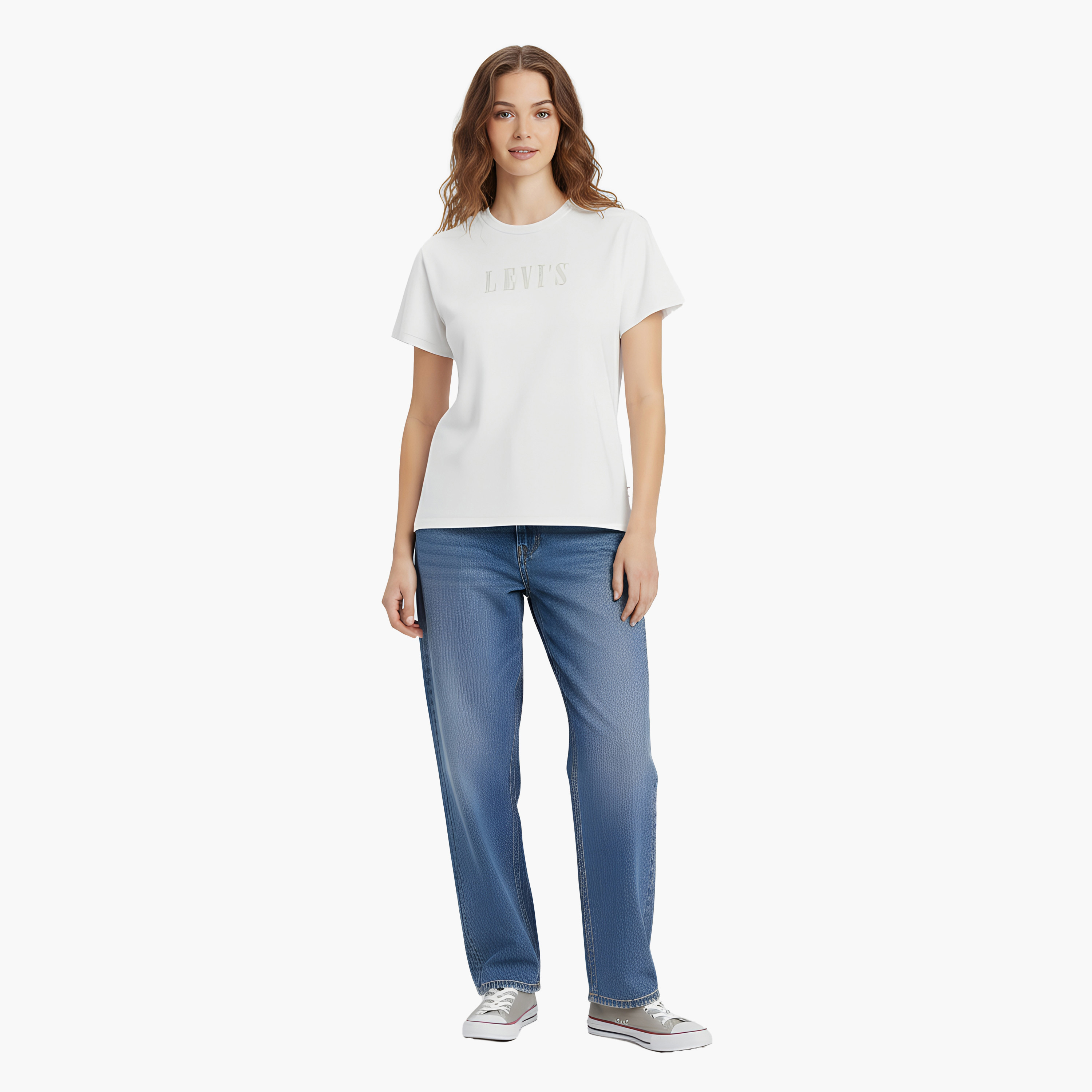 Levi's Text-Print Crew Neck Short Sleeves Women's T-Shirt-women-clothing-tshirts-image-2