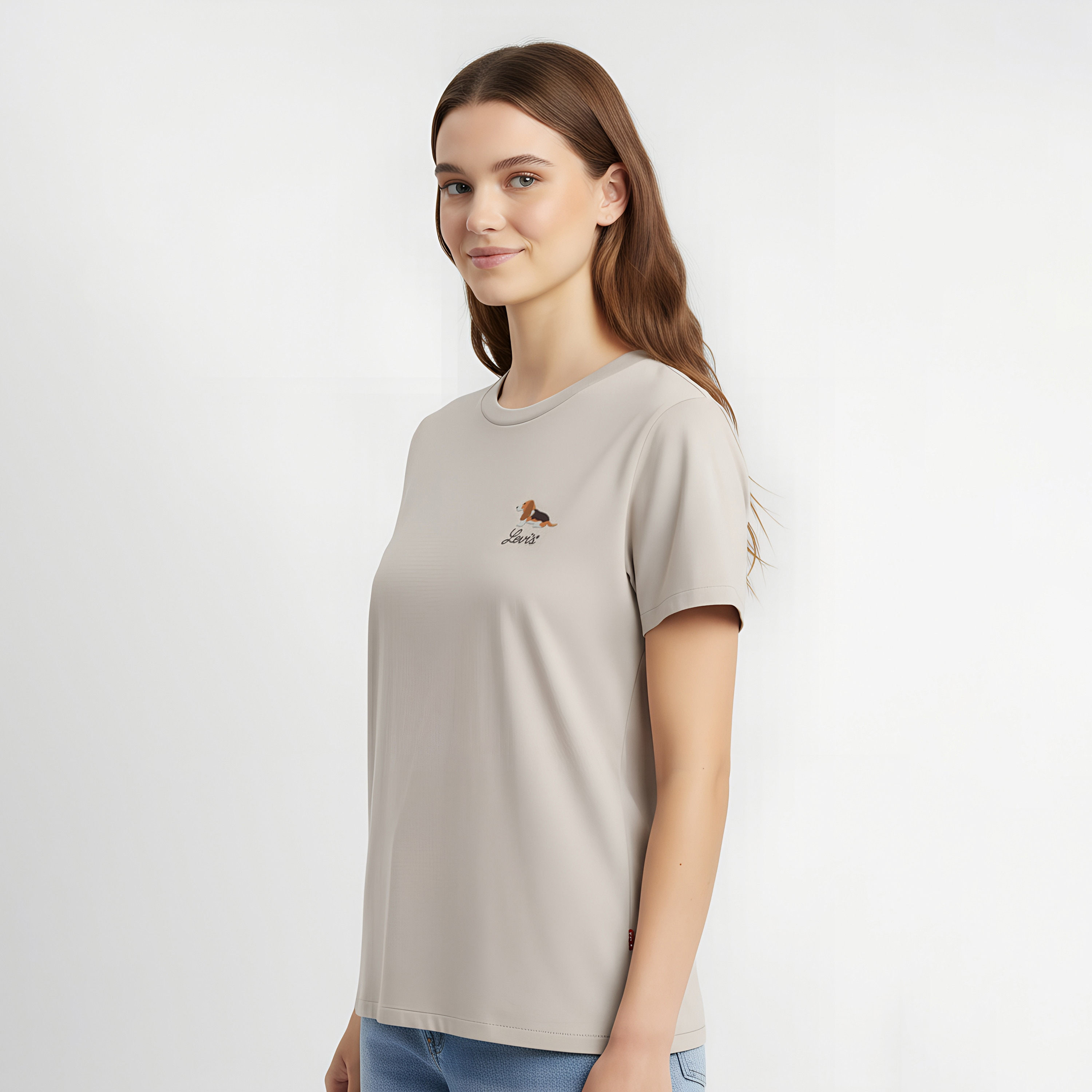 Levi's Plain Crew Neck Short Sleeves Women's T-Shirt-women-clothing-tshirts-image-3