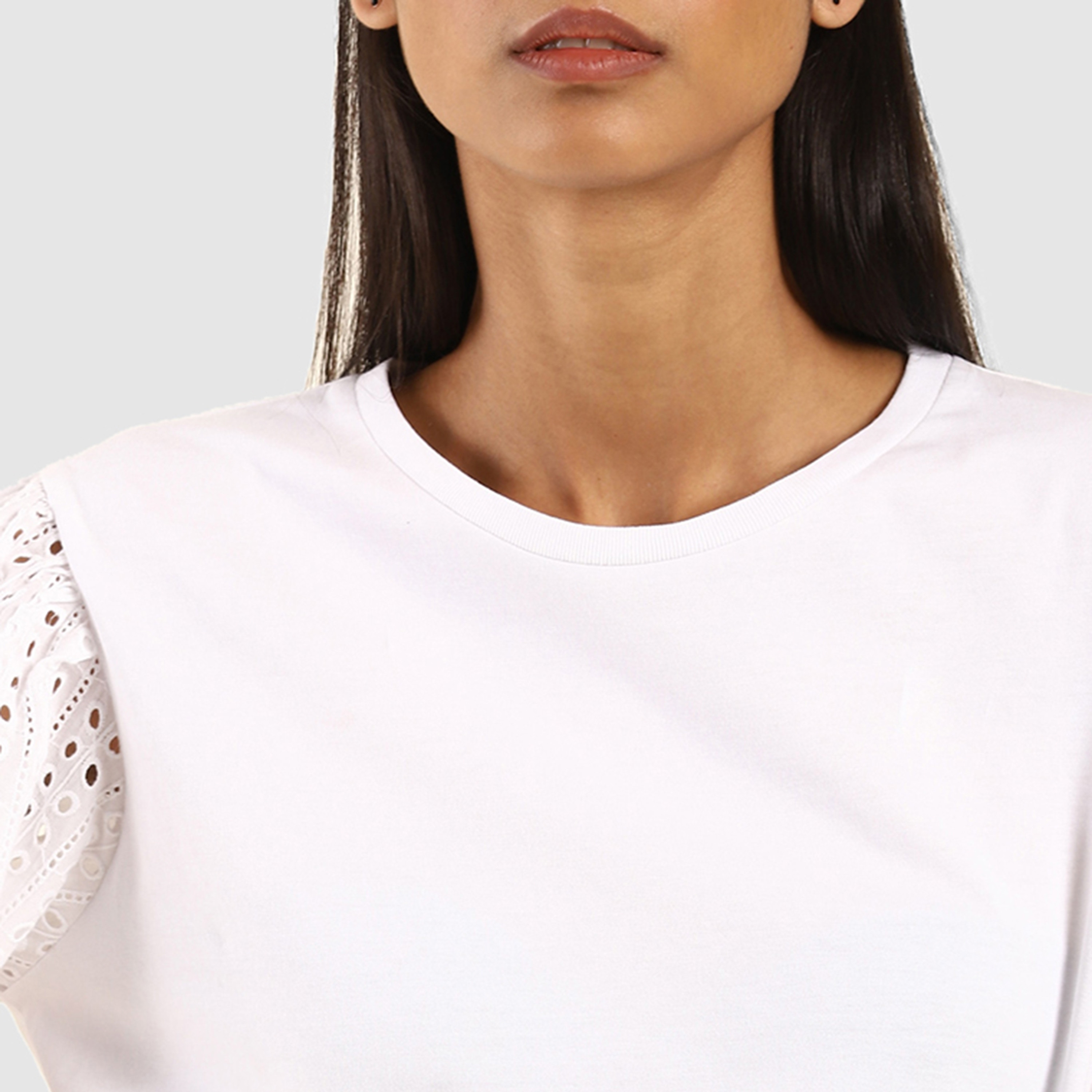 Levi's Embroidered Round Neck Short Sleeves Women's Top-women-clothing-shirtsandblouses-blouses-image-2