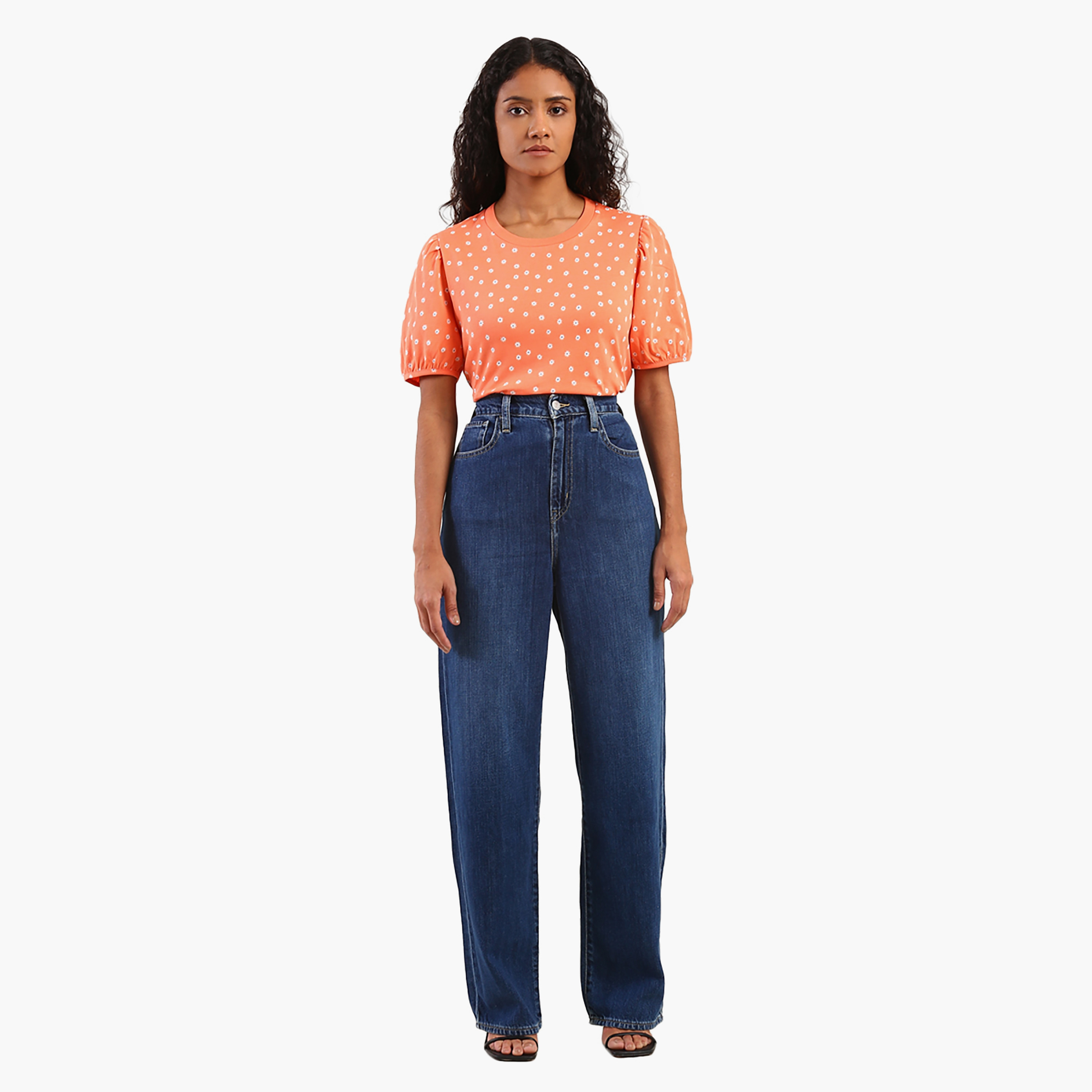 جينز نسائي من Levi's ذو قصة مستقيمة باللون الأزرق و5 جيوب-women-clothing-bottoms-jeans-image-2
