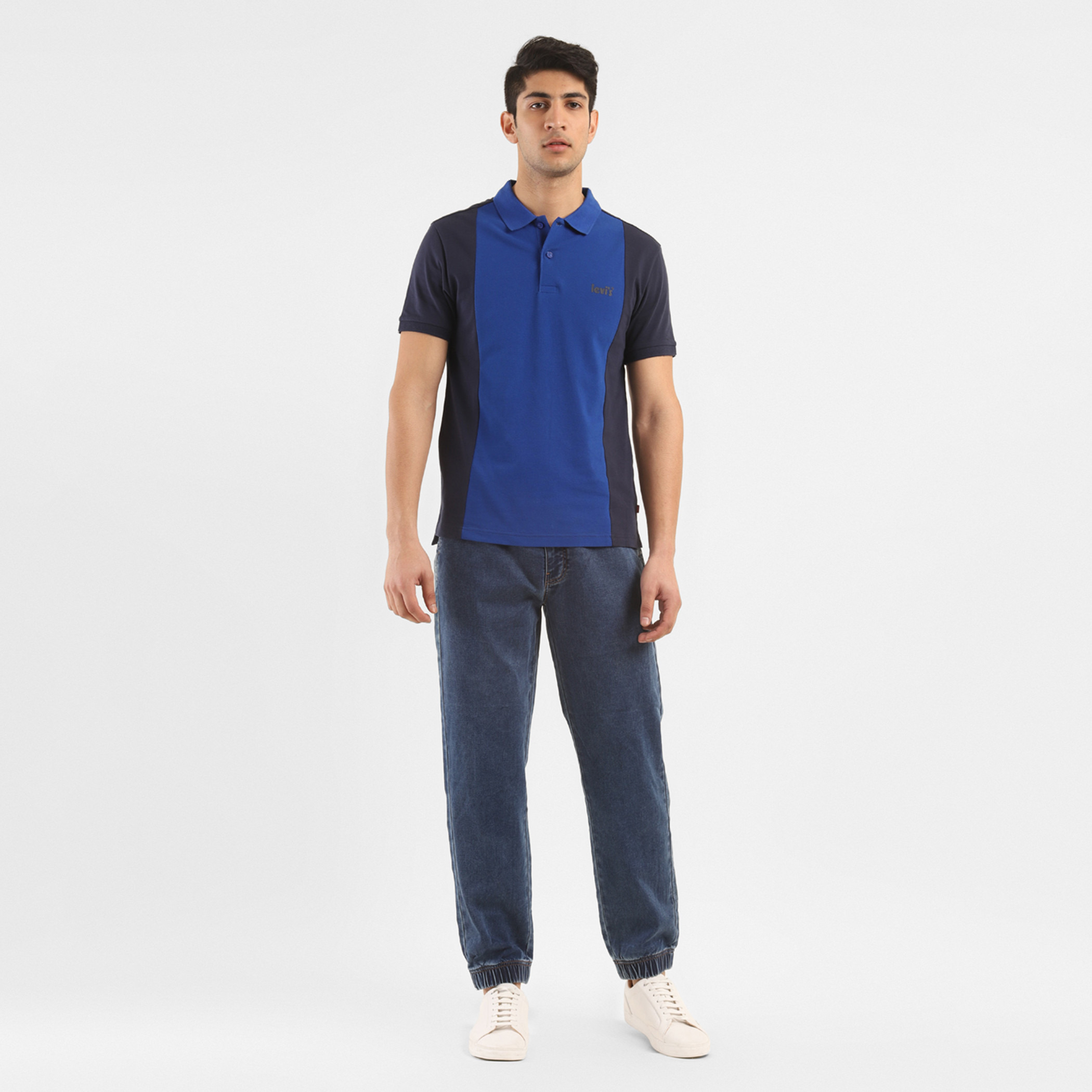تي شيرت بولو ليفي بأكمام قصيرة بياقة مقوسة اللون أزرق للرجال-men-clothing-tshirtsandpolos-polos-image-5