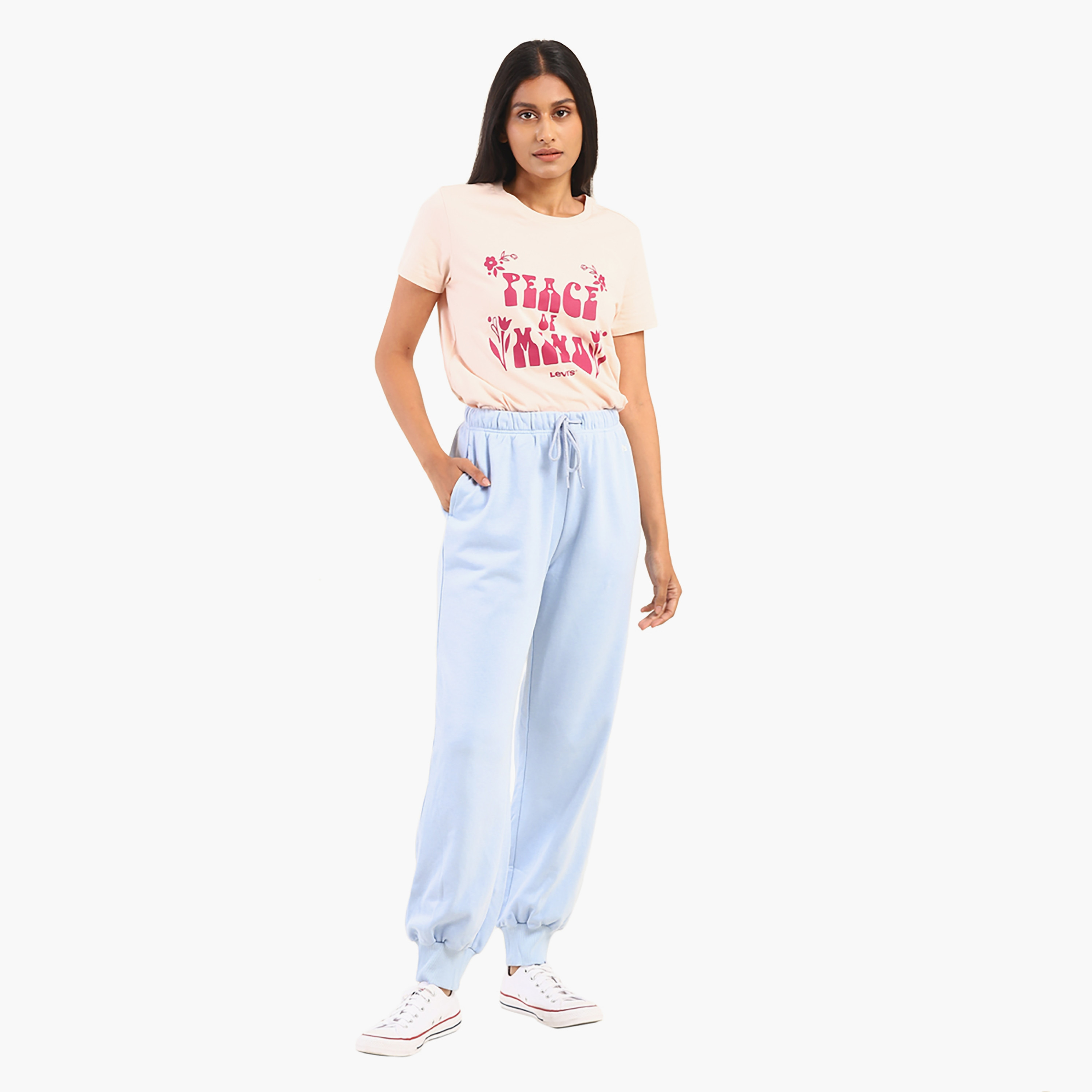بنطال رياضي نسائي برباط متوسط ​​الارتفاع من Levi's-women-clothing-bottoms-joggers-image-2