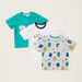 Juniors Graphic Print T-shirt with Short Sleeves - Set of 3-T Shirts-thumbnail-0