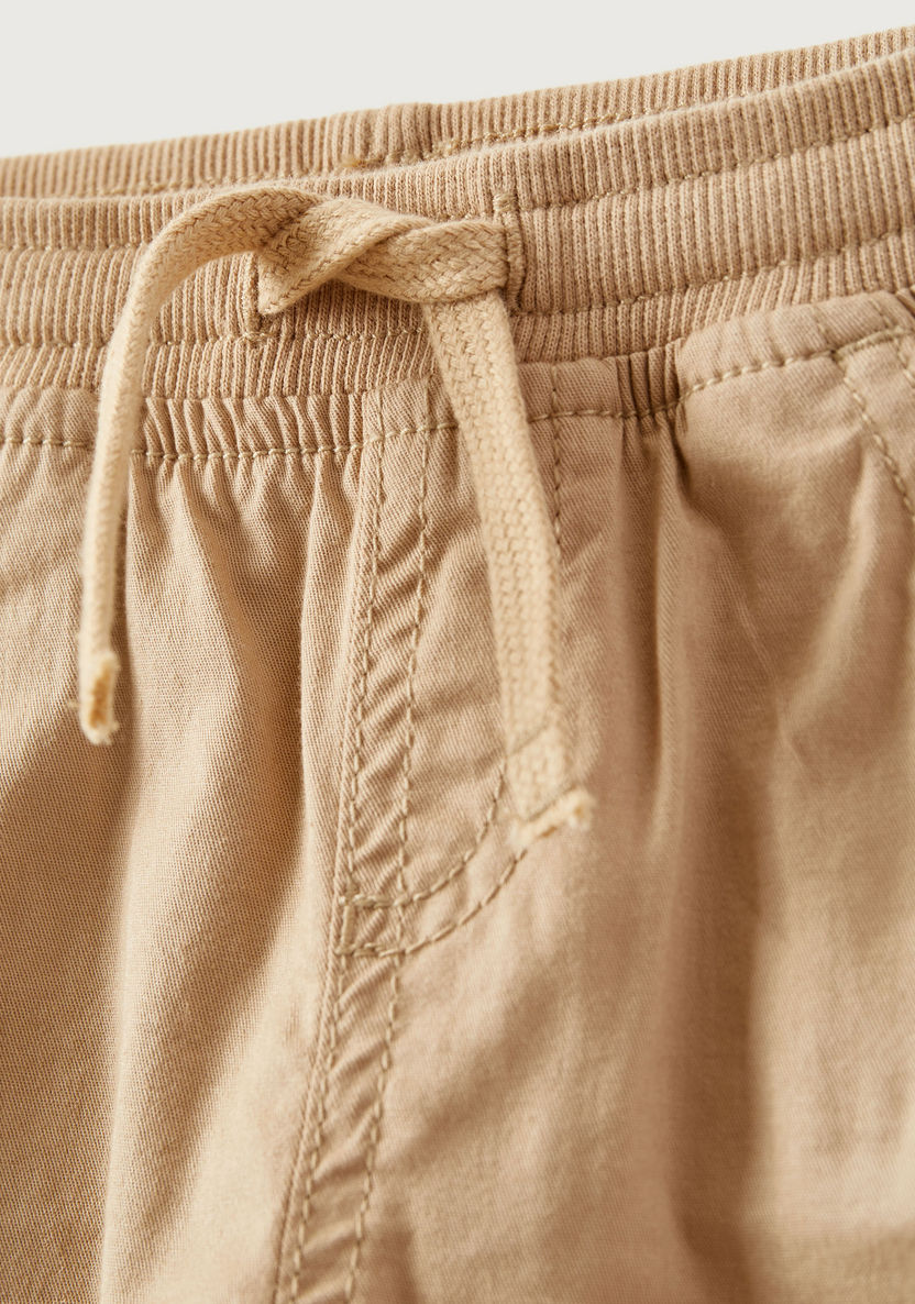 Juniors Solid Woven Pants with Drawstring Closure-Pants-image-1