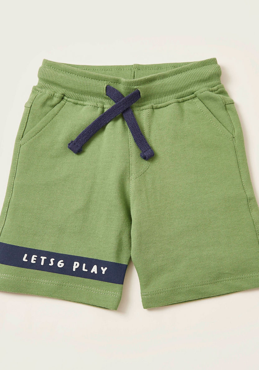Juniors Textured Shorts with Drawstring Closure - Set of 2-Shorts-image-1
