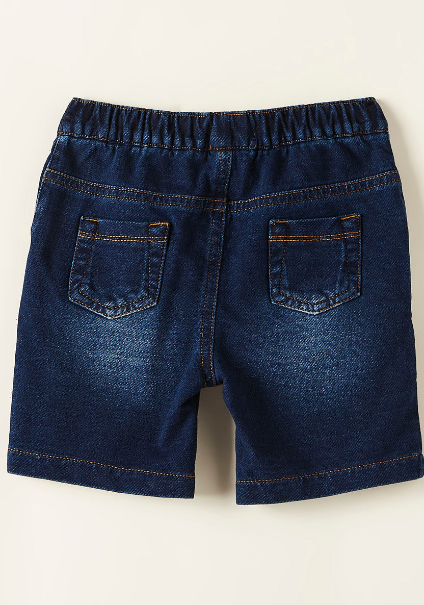 Juniors Regular Fit Denim Shorts-Shorts-image-2